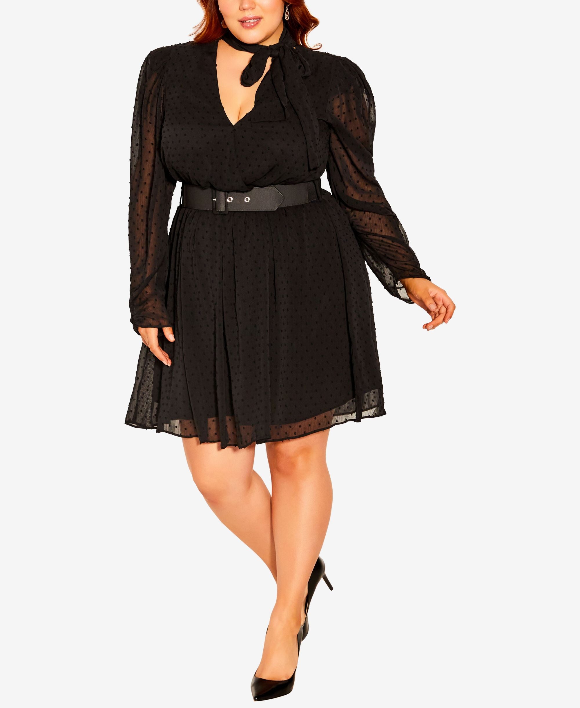 City Chic Adore Me Long Sleeve Dress