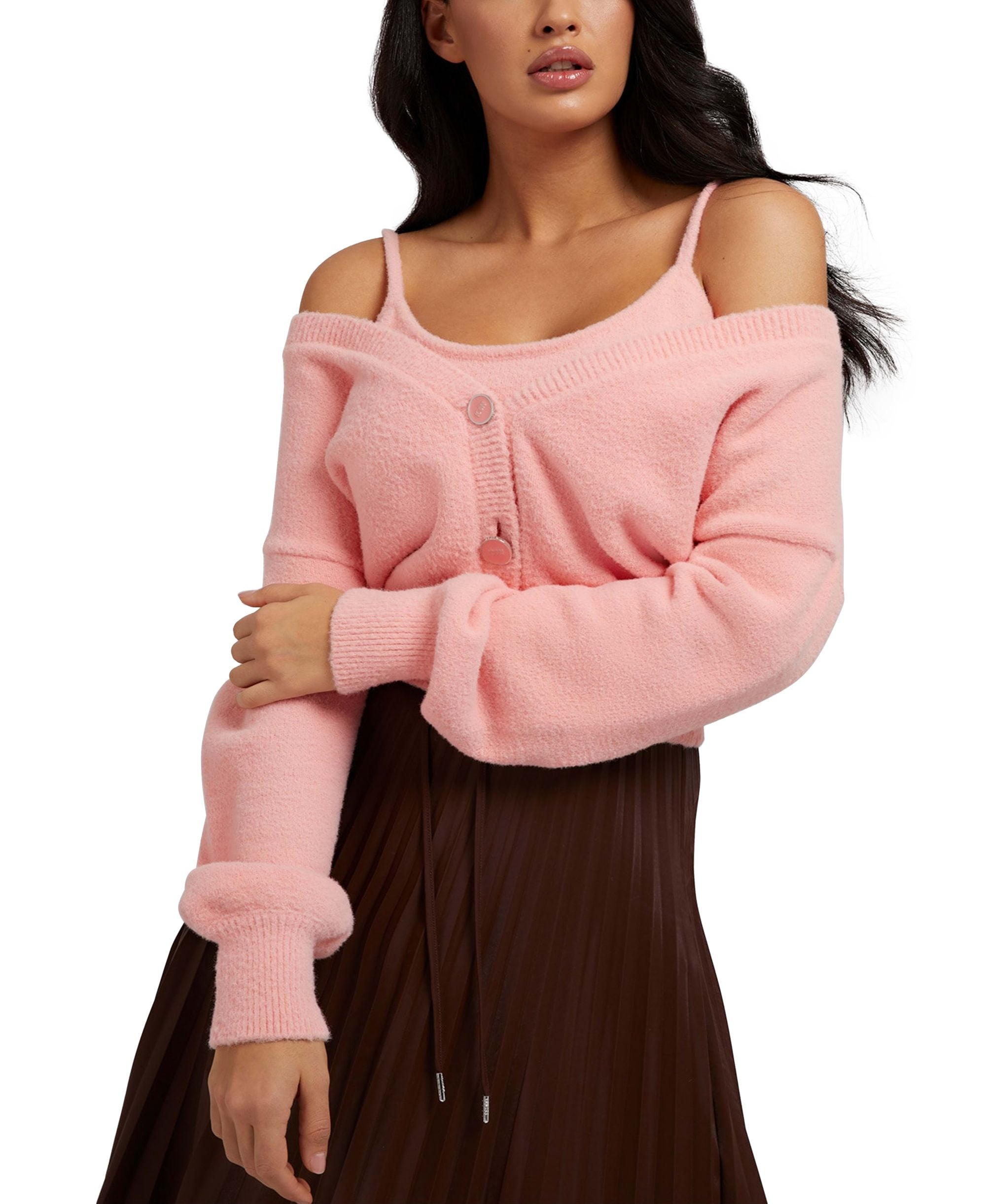 Guess Maddie Cropped Cardigan Sweater
