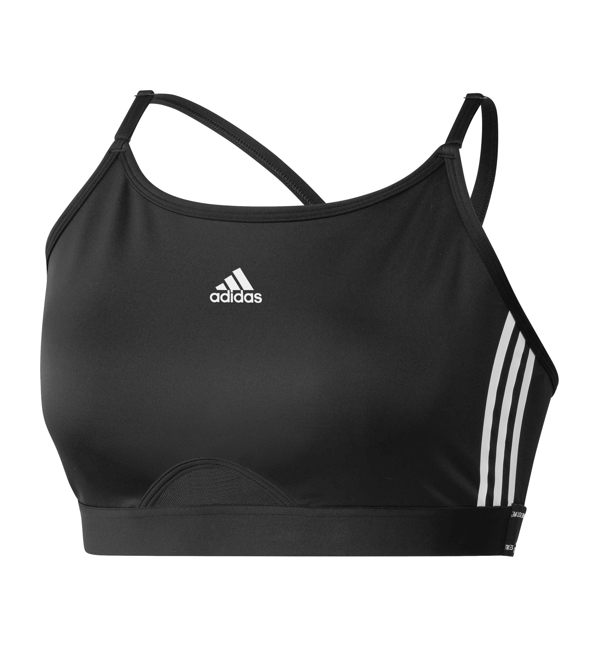 Plus Size 3-Stripes X-Back Sports Bra