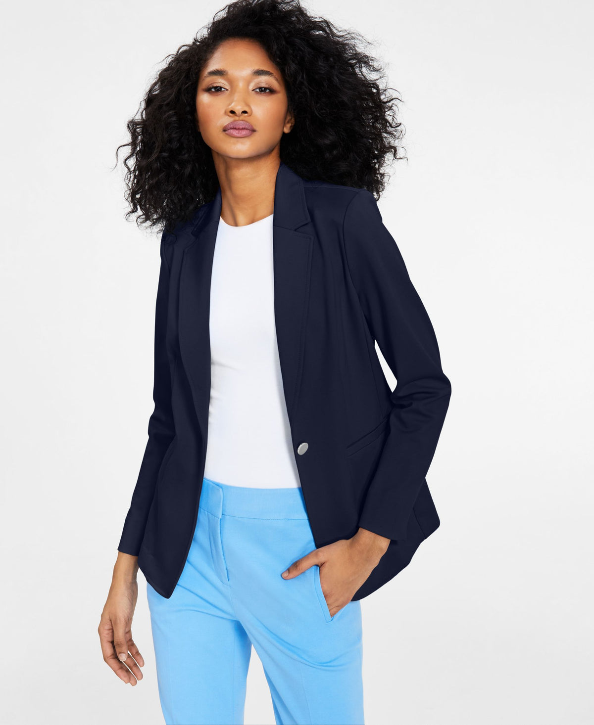 Bar III One Button Blazer
