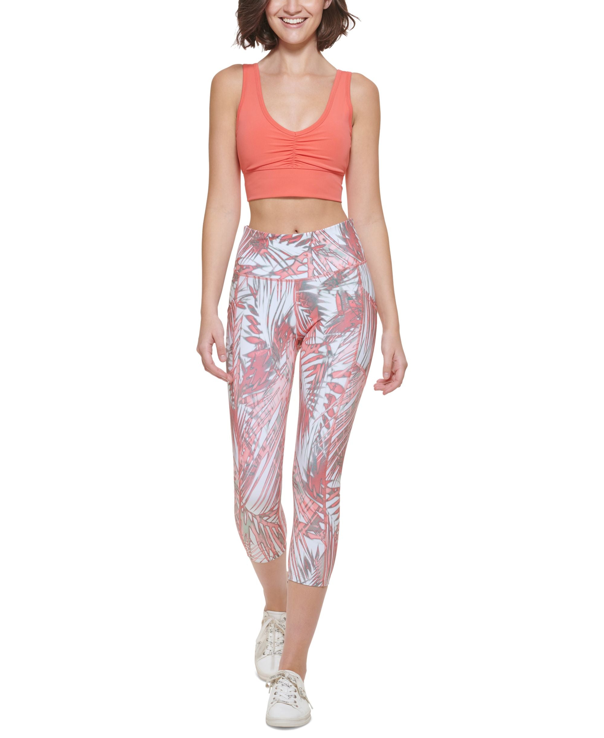 Calvin Klein Performance Printed High Waist Cropped Tights