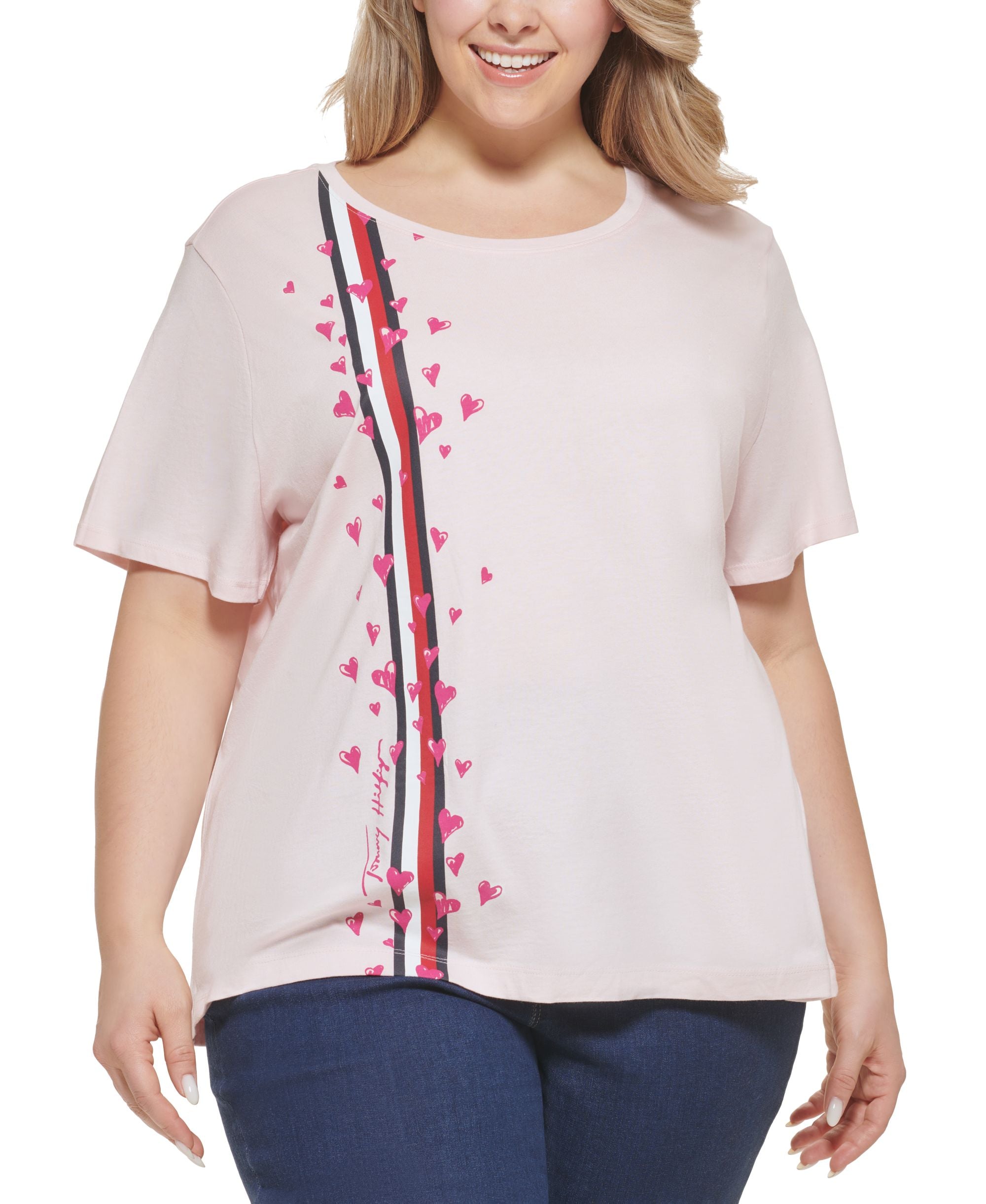 Tommy Hilfiger Plus Size Heart Print T-Shirt