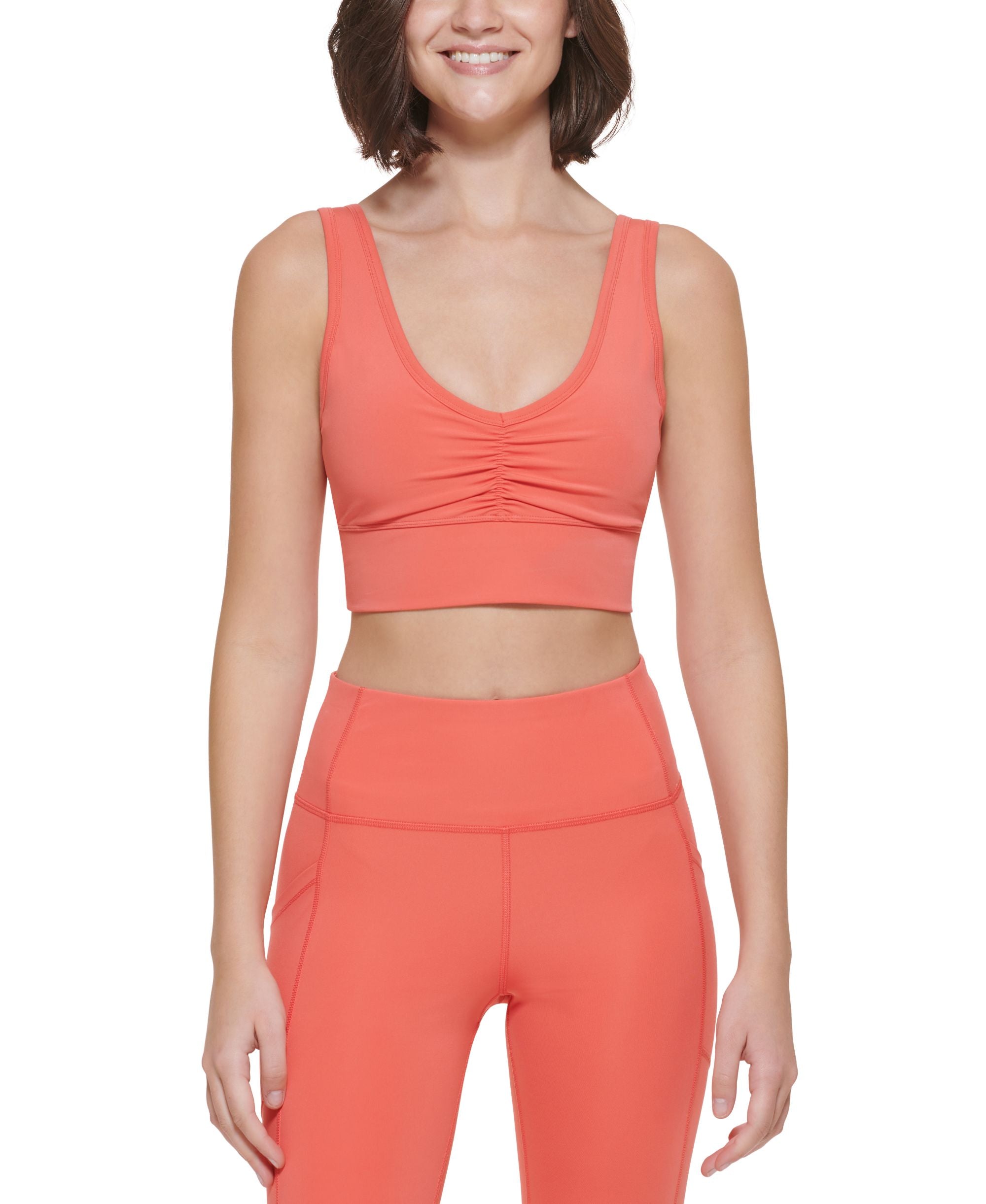 Calvin Klein Performance Ruched Longline Sports Bra