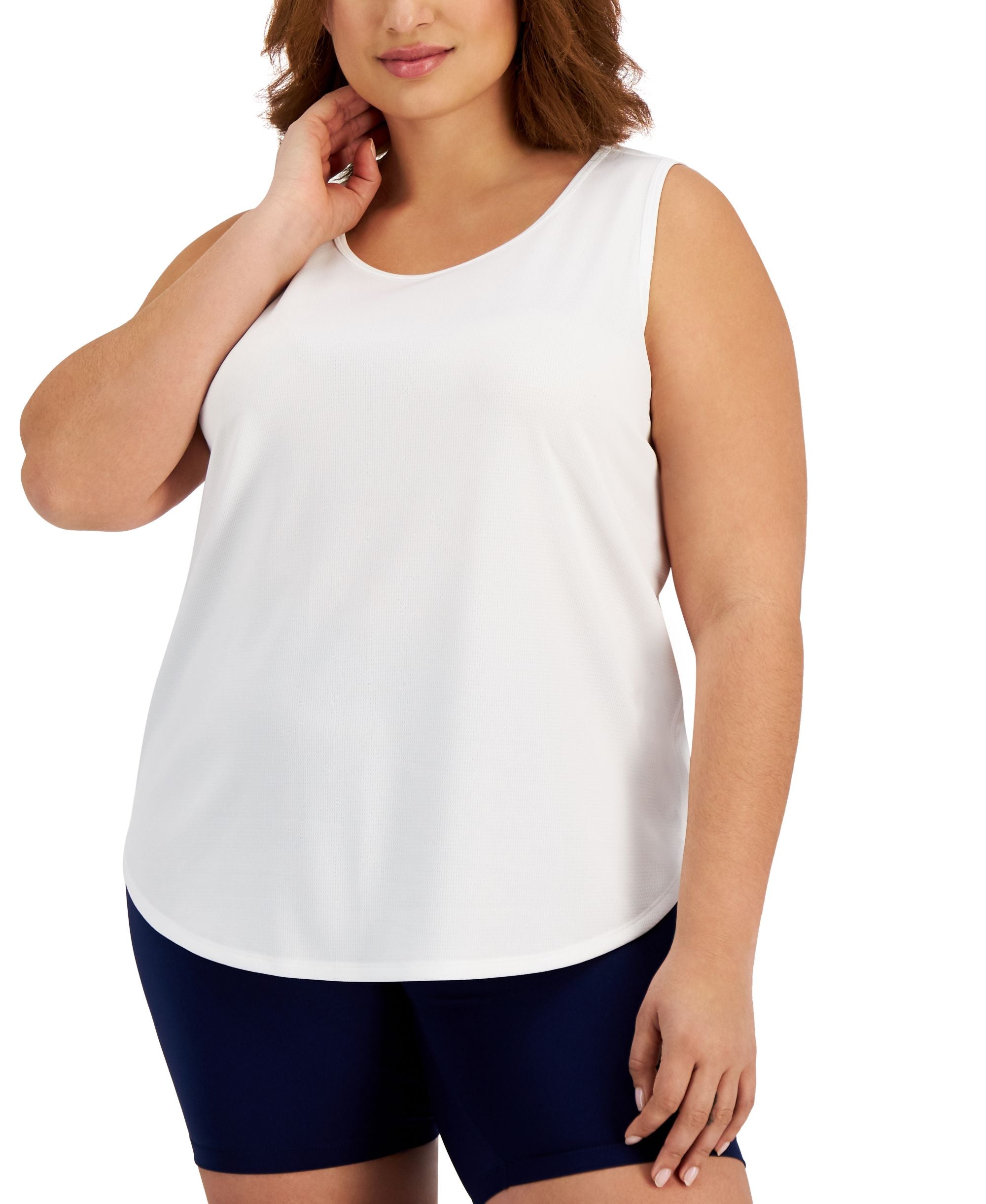 ID Ideology Plus Size Birdseye Mesh Tank Top