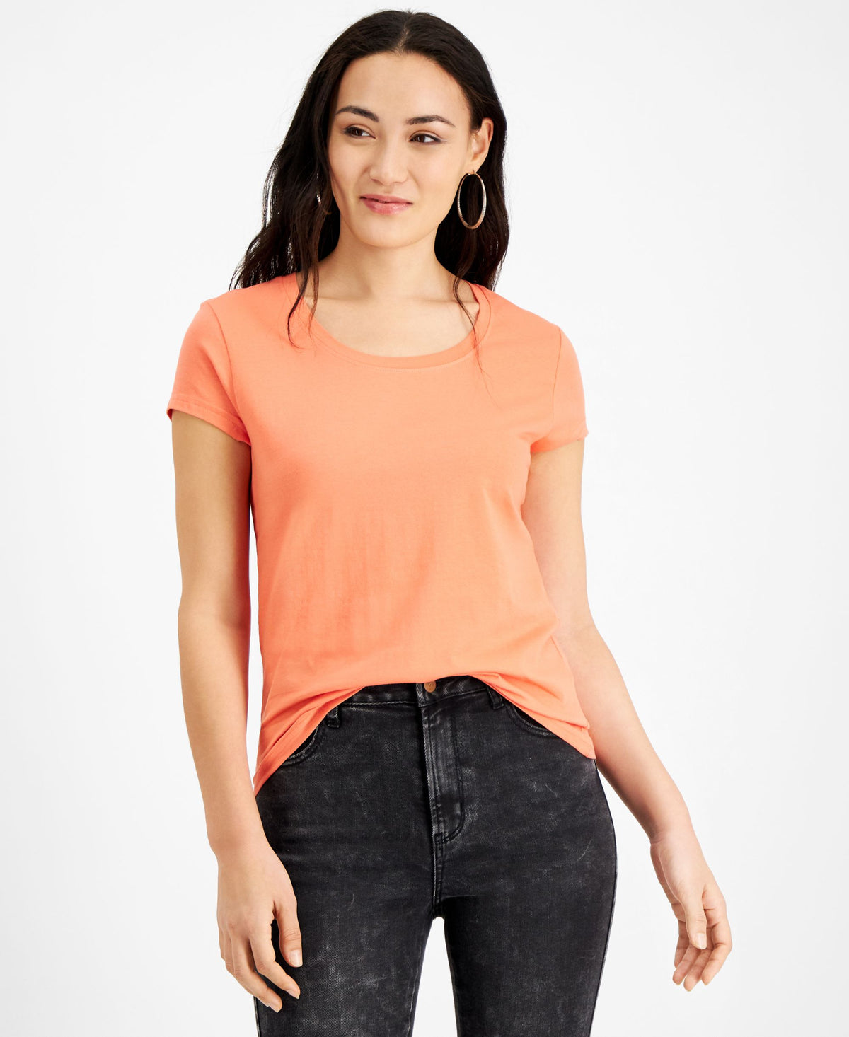 Jamie Layla Petite Scoop Neck Cap Sleeve T-Shirt