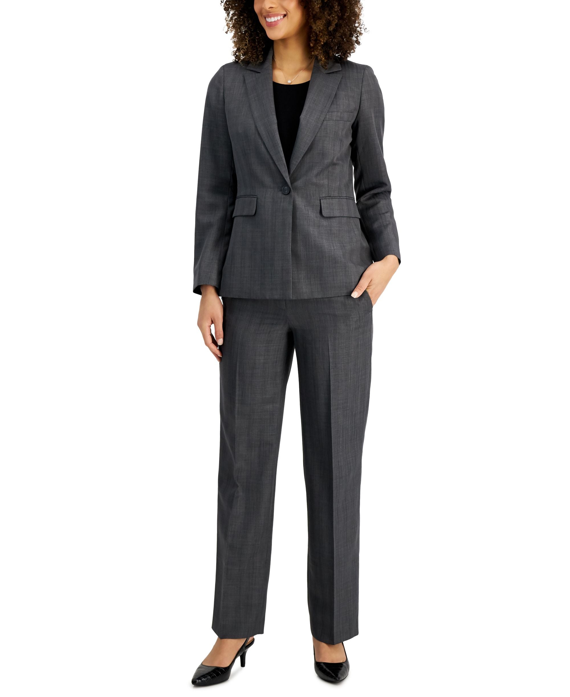 Women's Straight-Leg Pantsuit, Regular & Petite Sizes