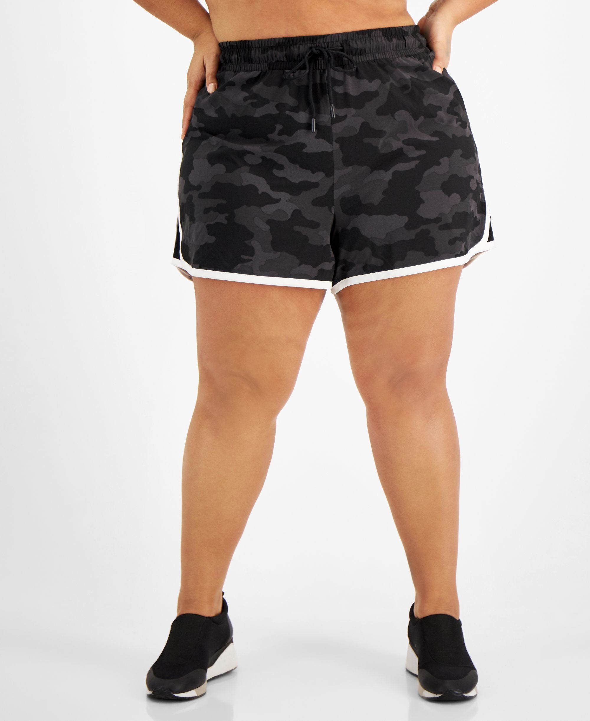 ID Ideology Plus Size Camp Print Running Shorts