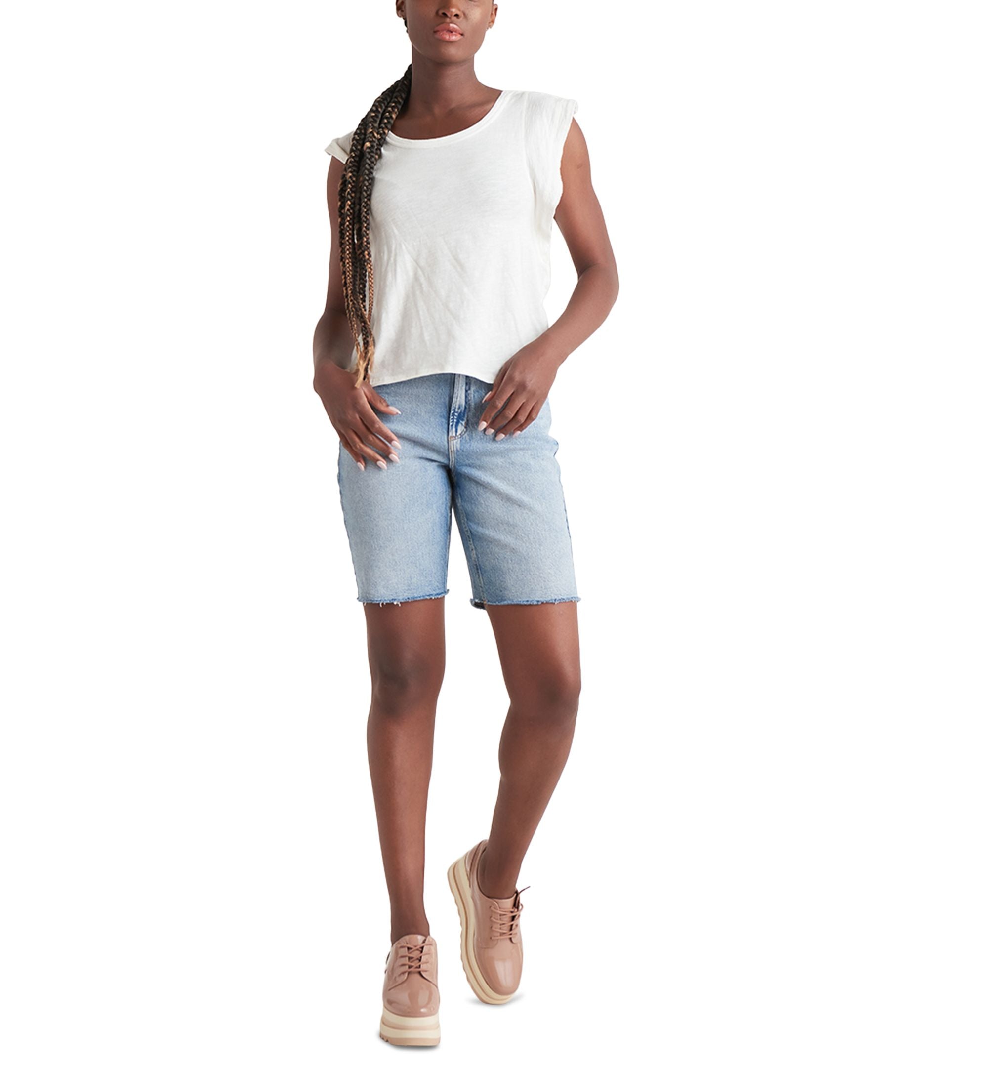 Black Tape Petite Cotton Flutter Sleeve Top