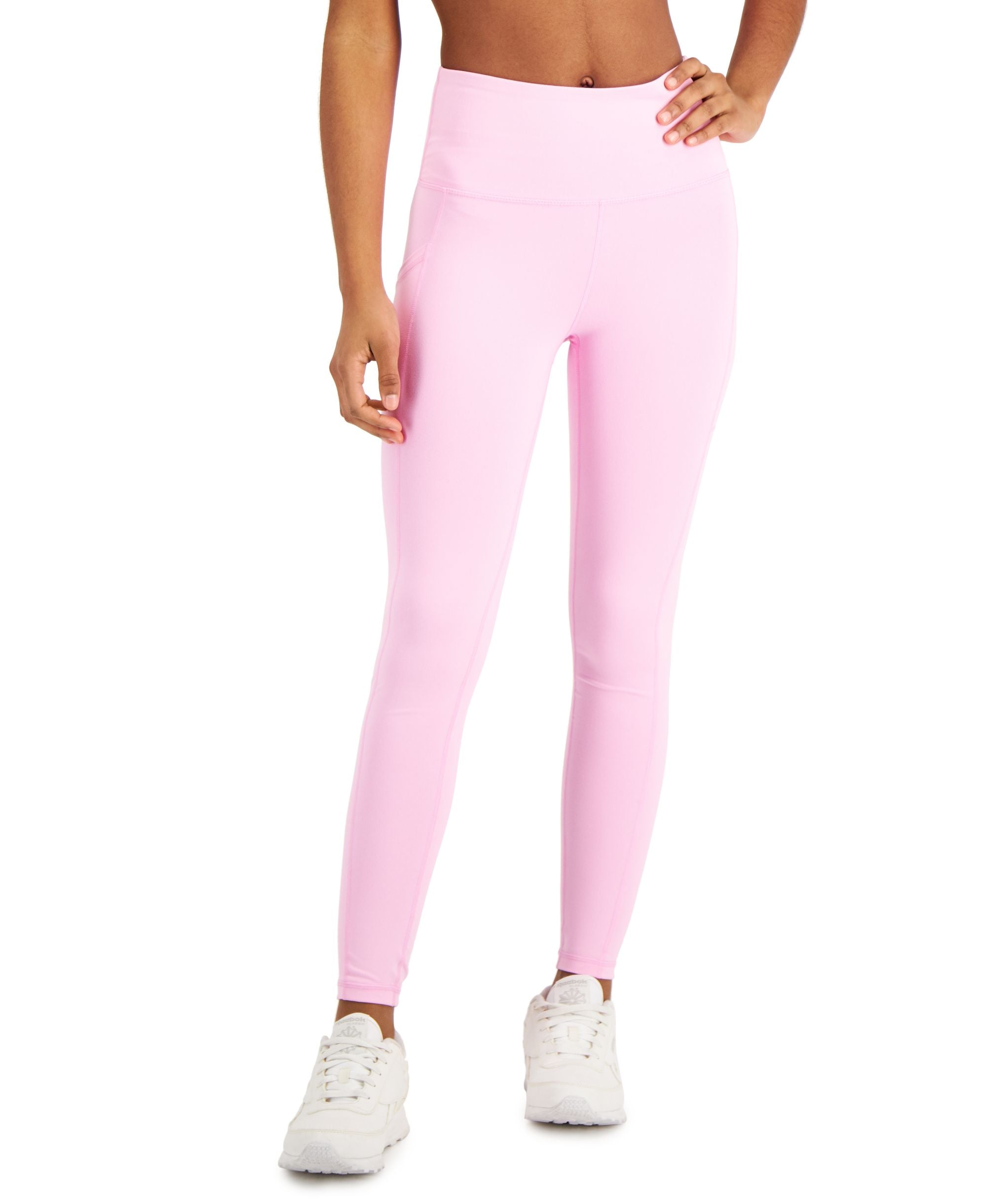 ID Ideology Womens Compression High Waist Side Pocket 7/8 Length Leggings In Reg Petites