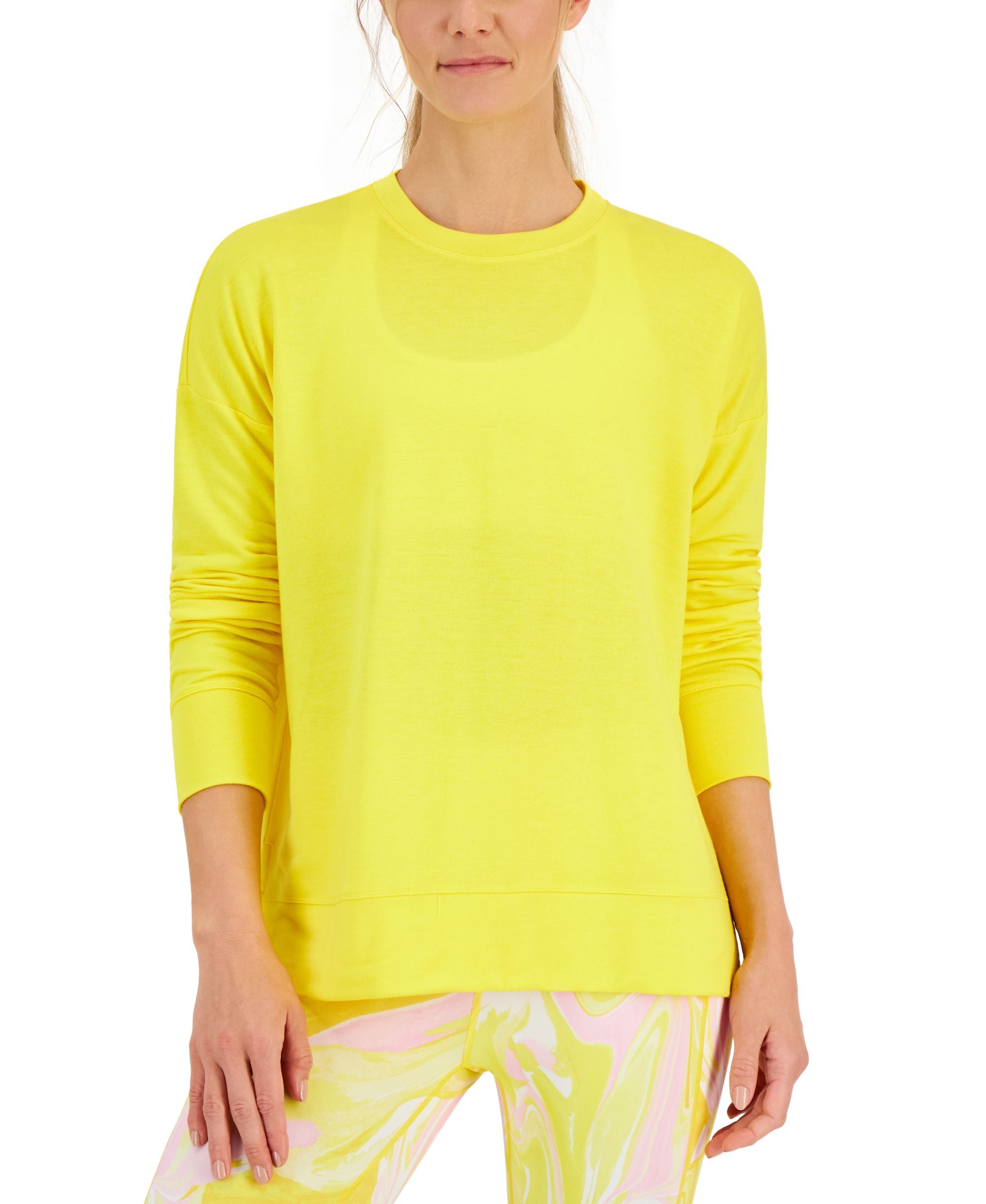 ID Ideology Womens Active Solid Crewneck Top