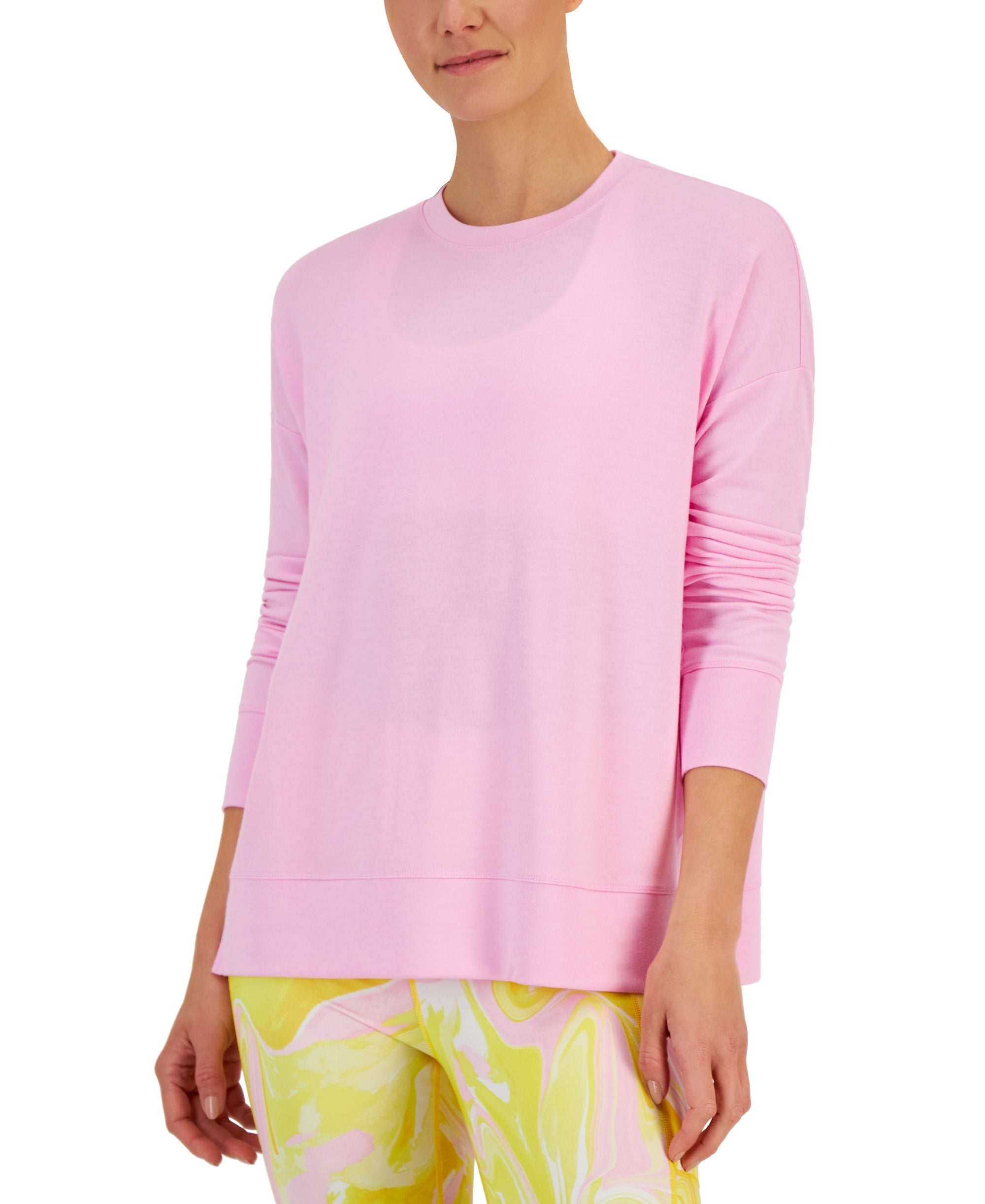 ID Ideology Womens Active Solid Crewneck Top
