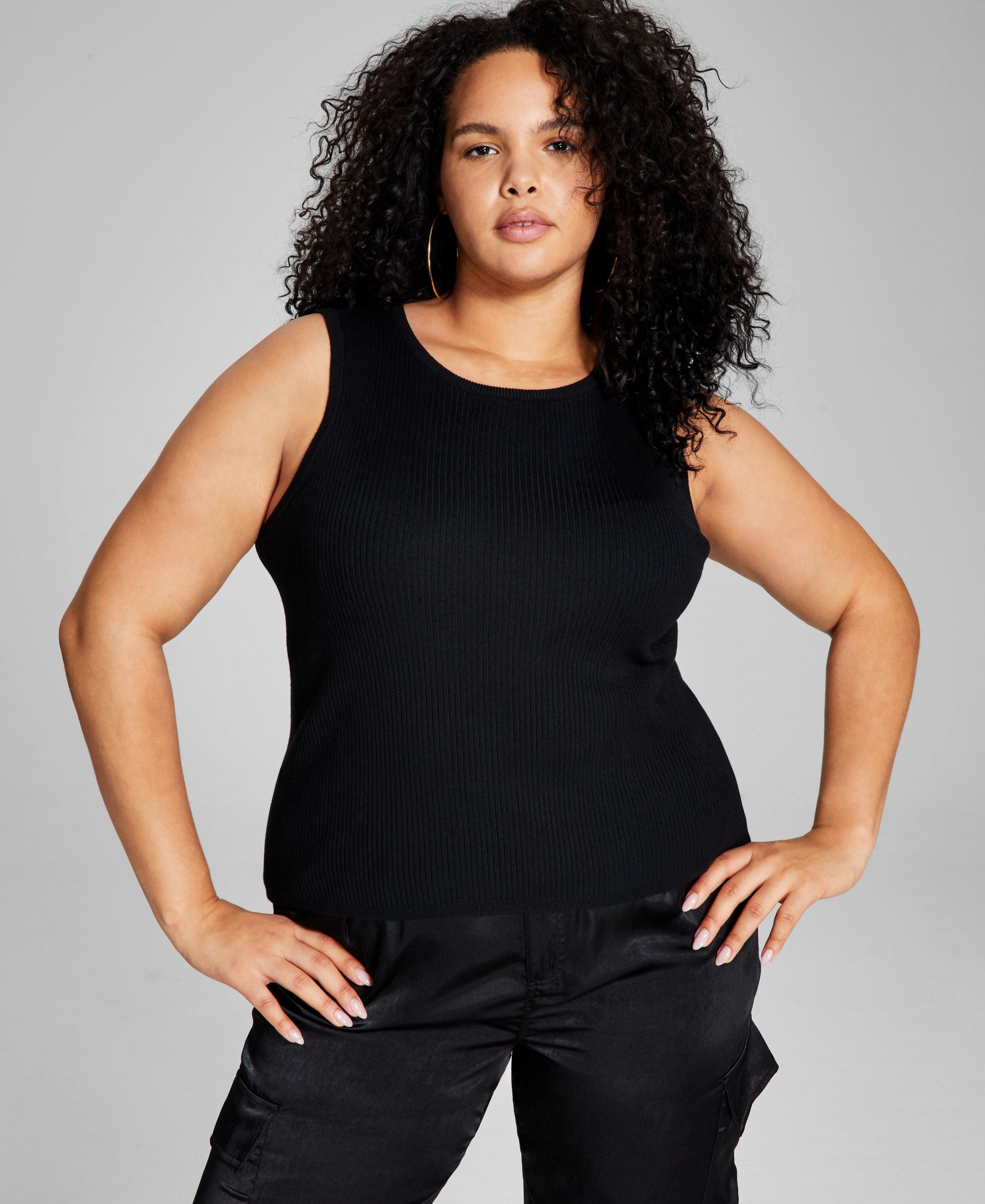 Now This Trendy Plus Size Sweater Tank Top