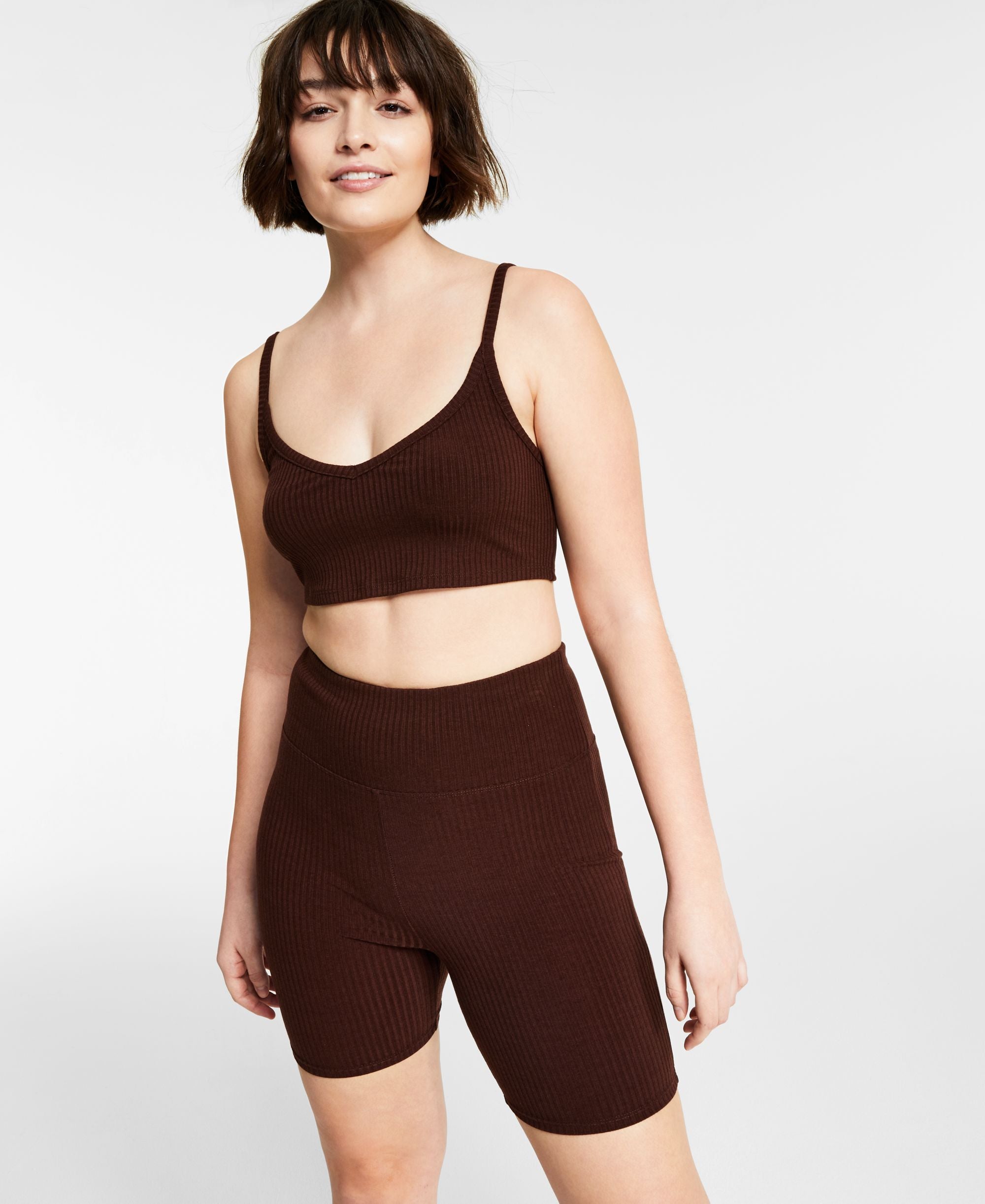 Bar III Womens Ribbed Bralette
