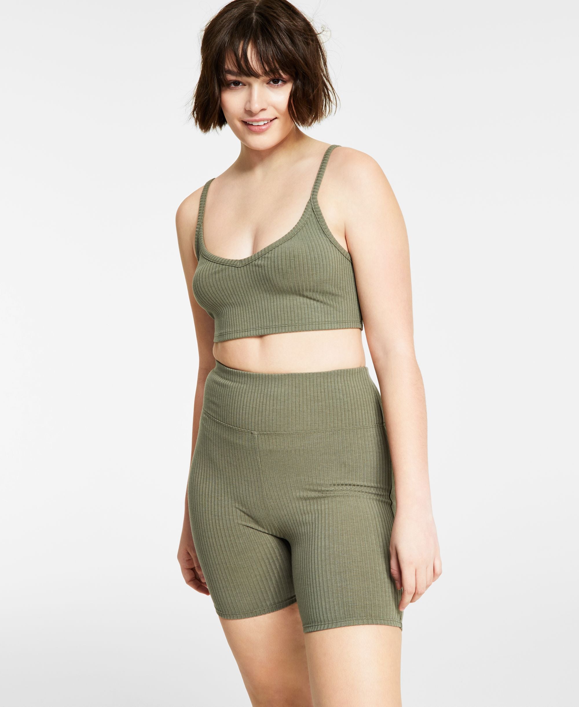 Bar III Womens Ribbed Bralette