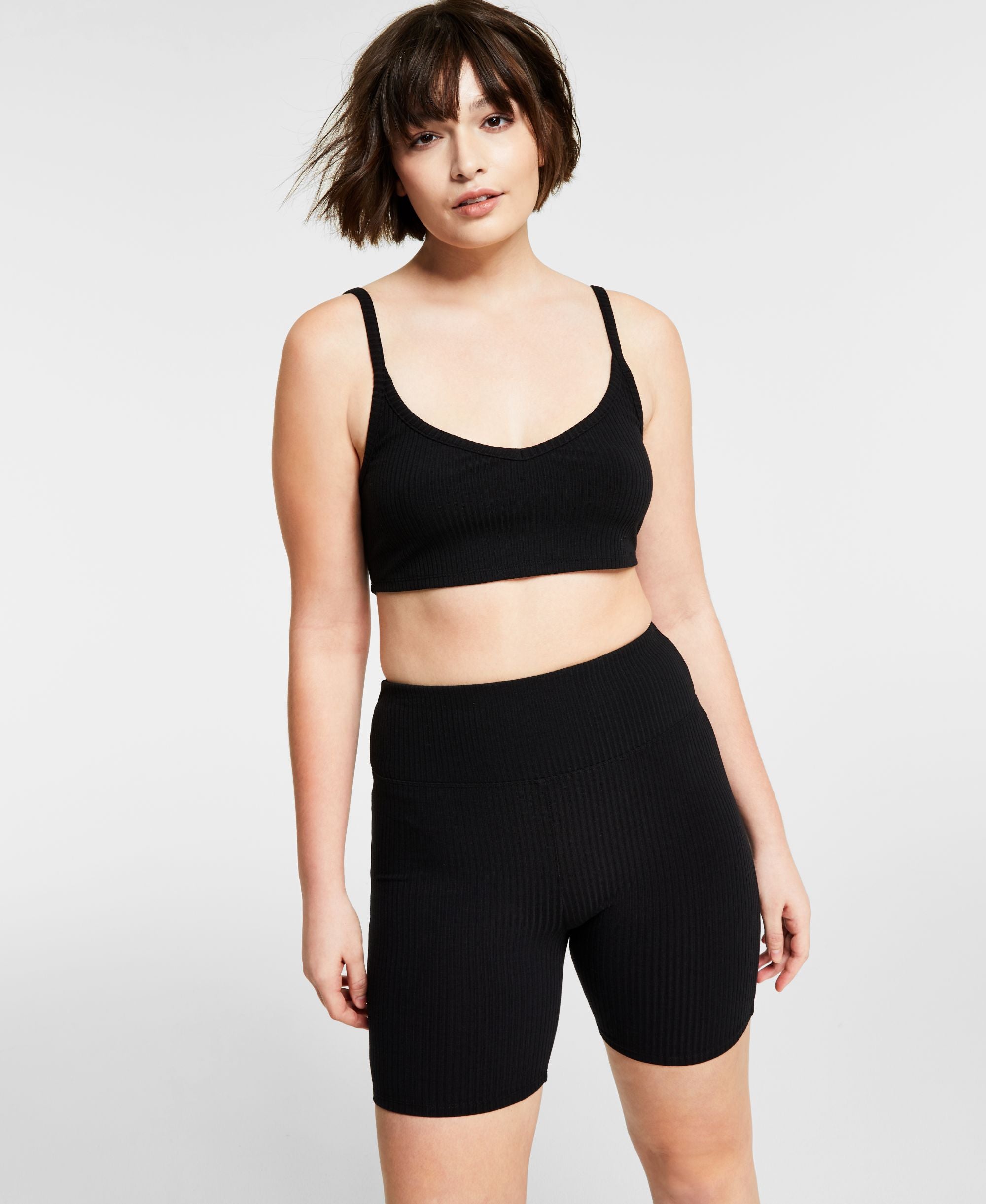 Bar III Womens Ribbed Bralette