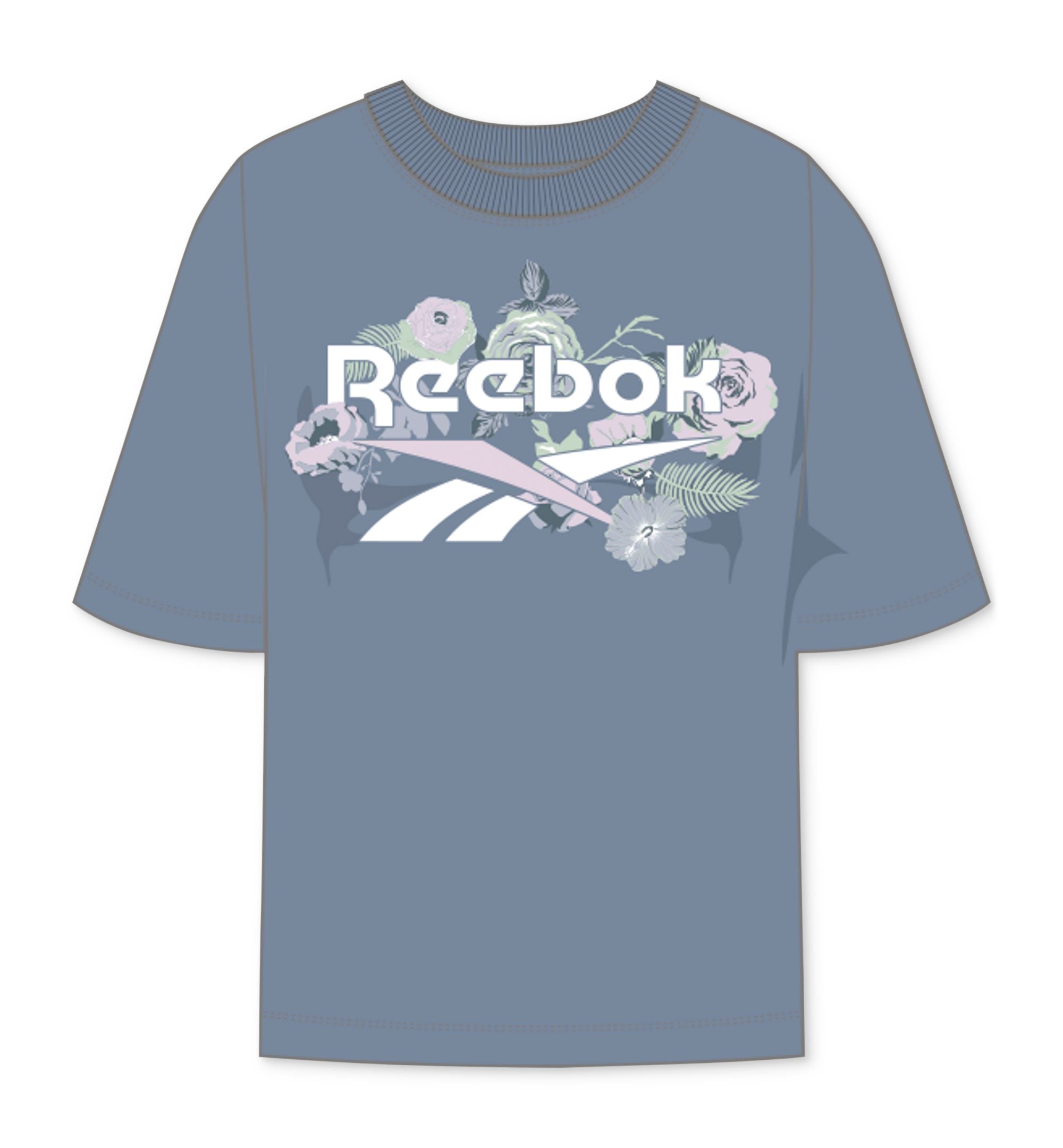 Reebok Womens Floral Print T-Shirt