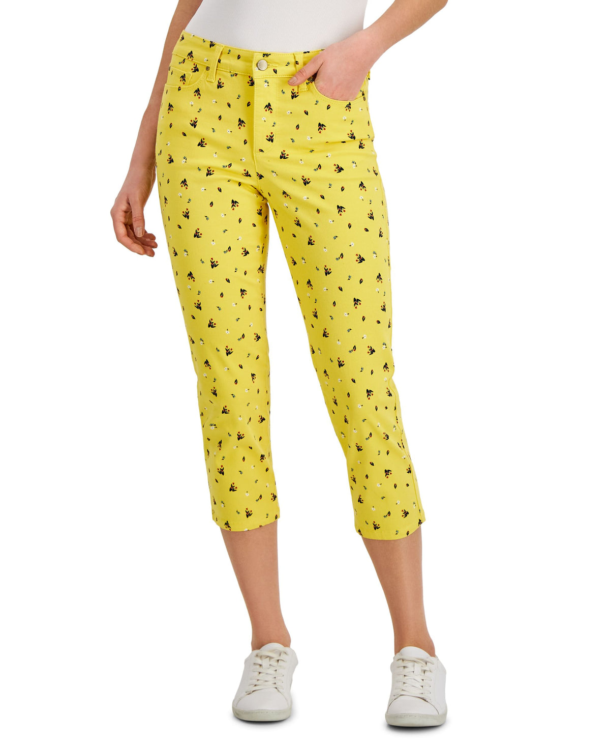 Charter Club Floret Denim Bristol Capri Pants