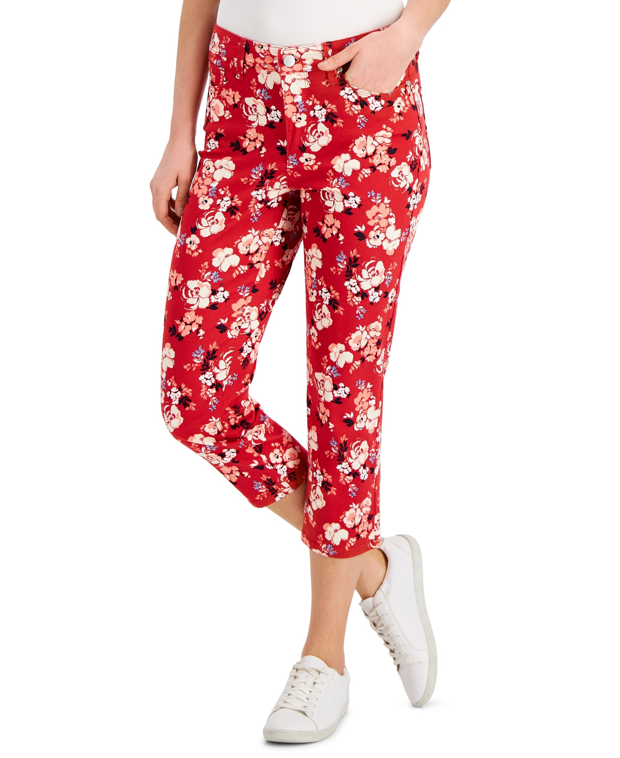 Charter Club Womens Bristol Tummy Control Capri Jeans