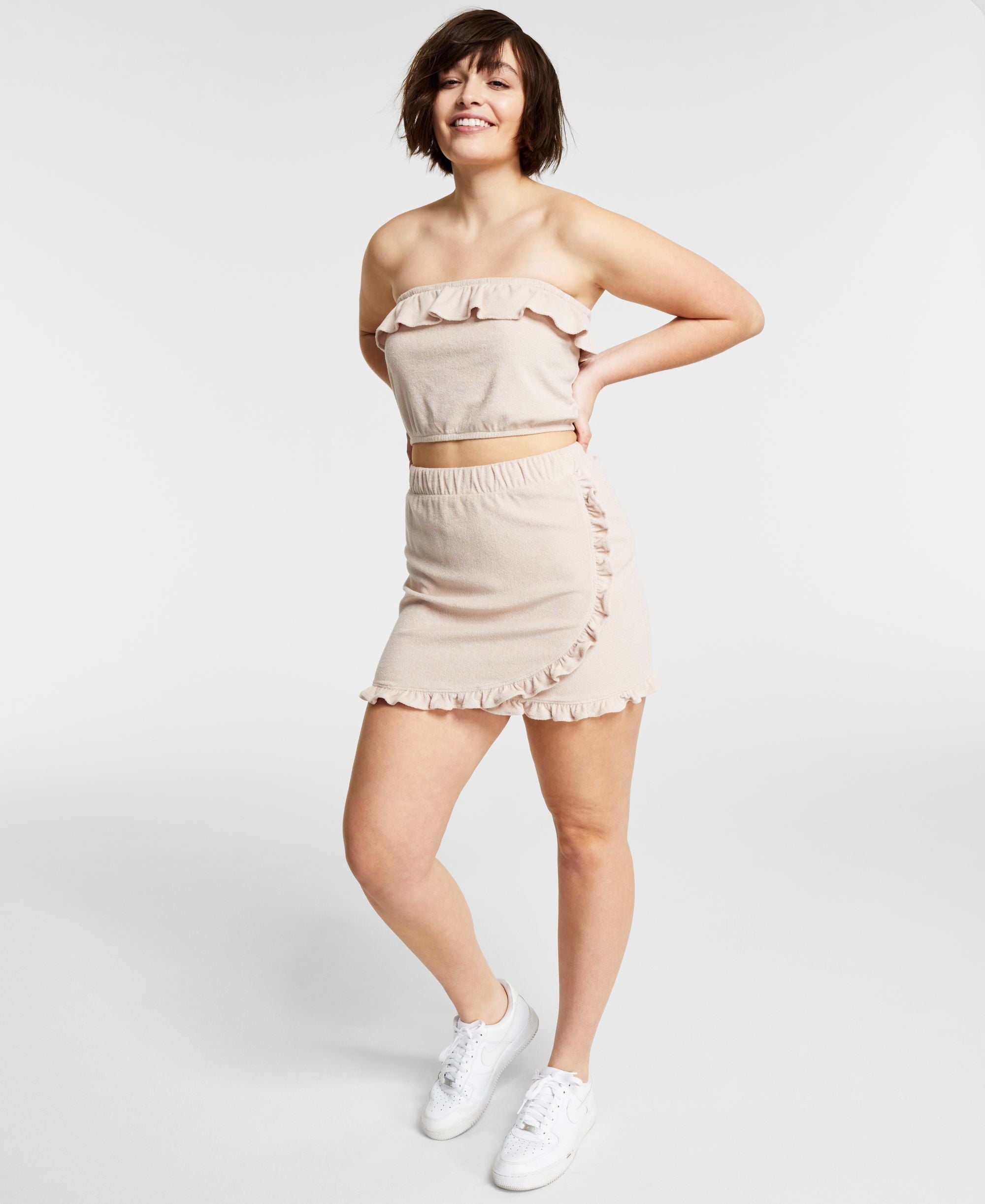 Bar III Womens Terry Cloth Skirt