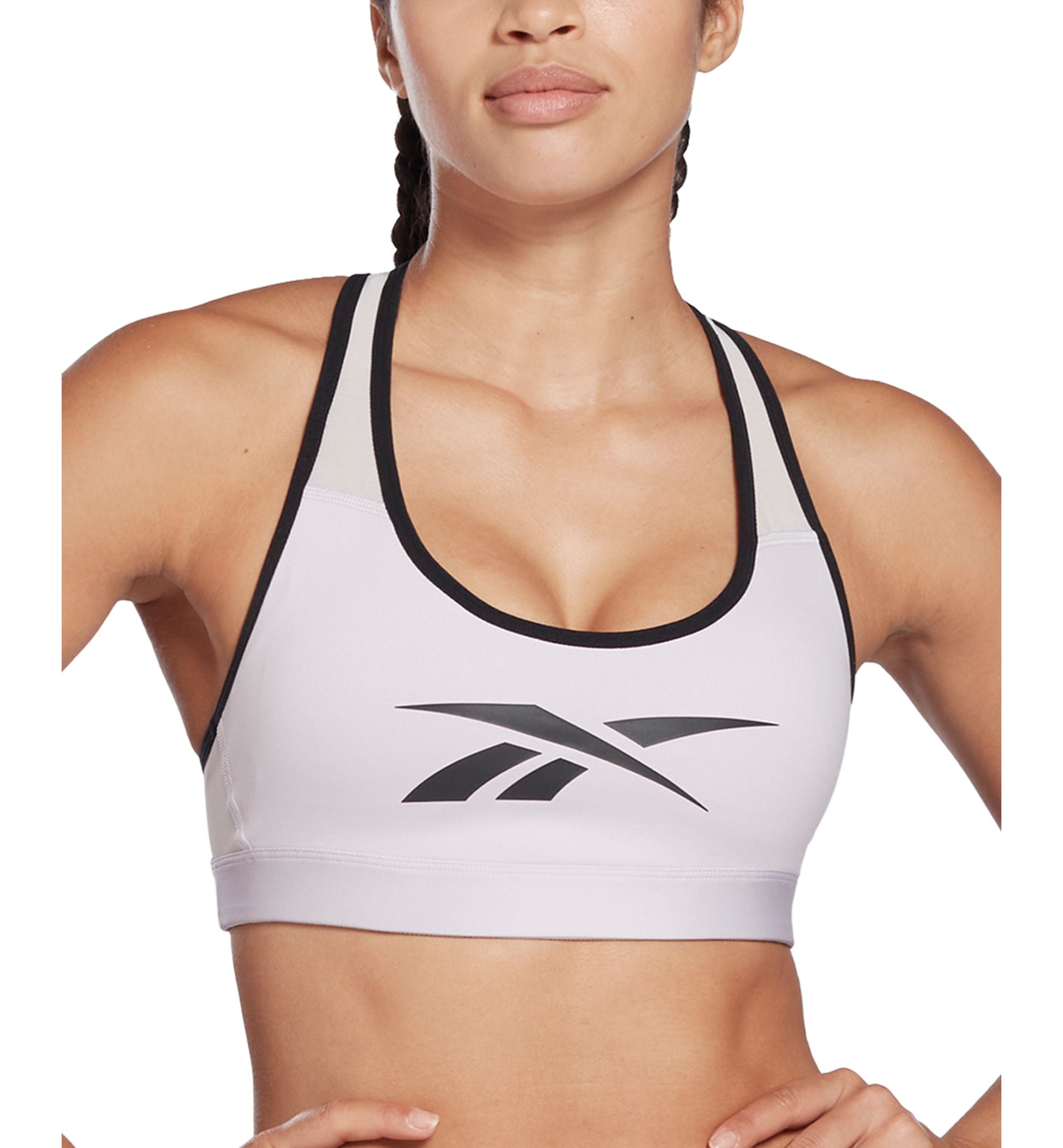 Reebok Womens Lux Vector Medium Impact Sports Bra