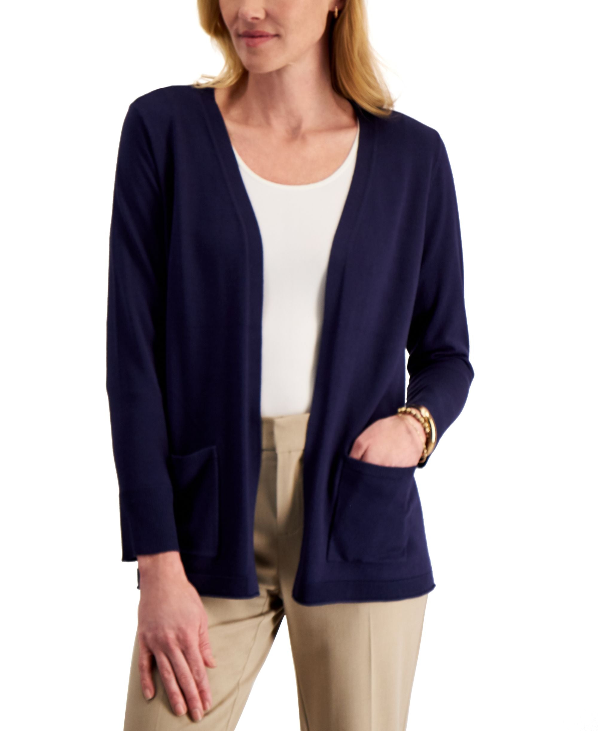 Karen Scott Open Front Cardigan