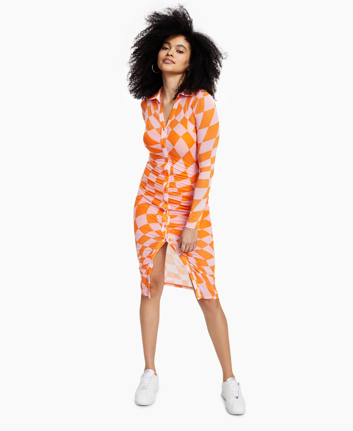 Bar III Mesh Bodycon Midi Dress