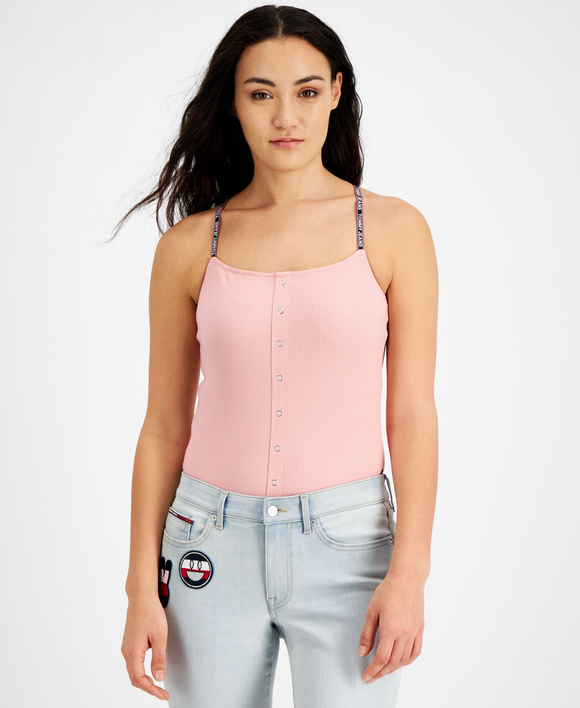 Tommy Jeans Ribbed Spaghetti Strap Bodysuit