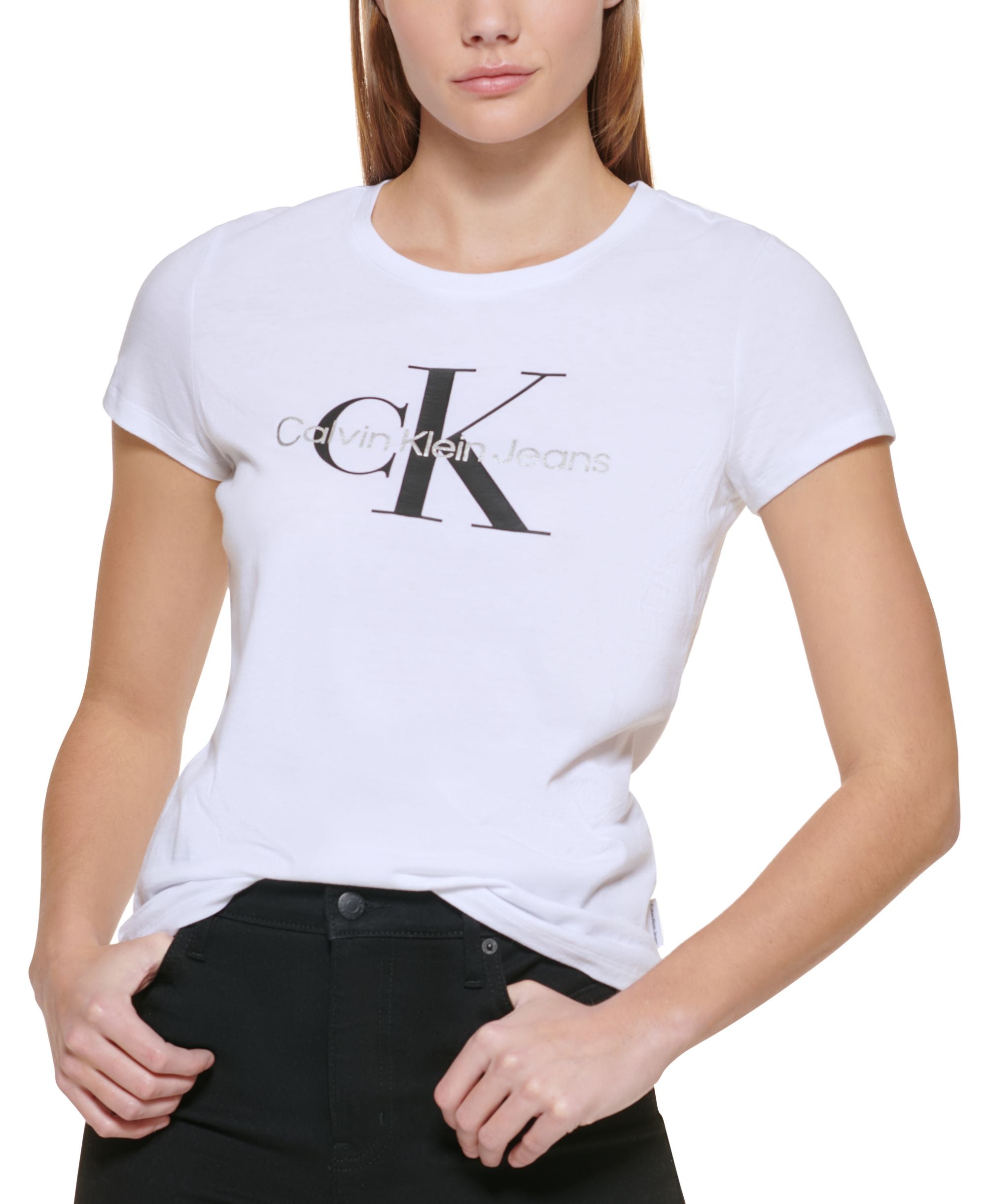 Calvin Klein Jeans Petite Foil Monogram Logo T-Shirt
