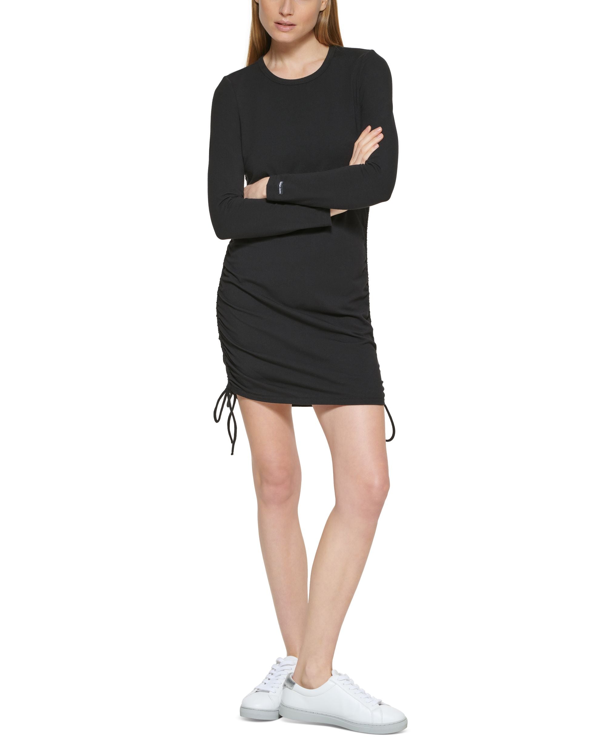 Calvin Klein Jeans Petite Cheetah Print Cinch Dress