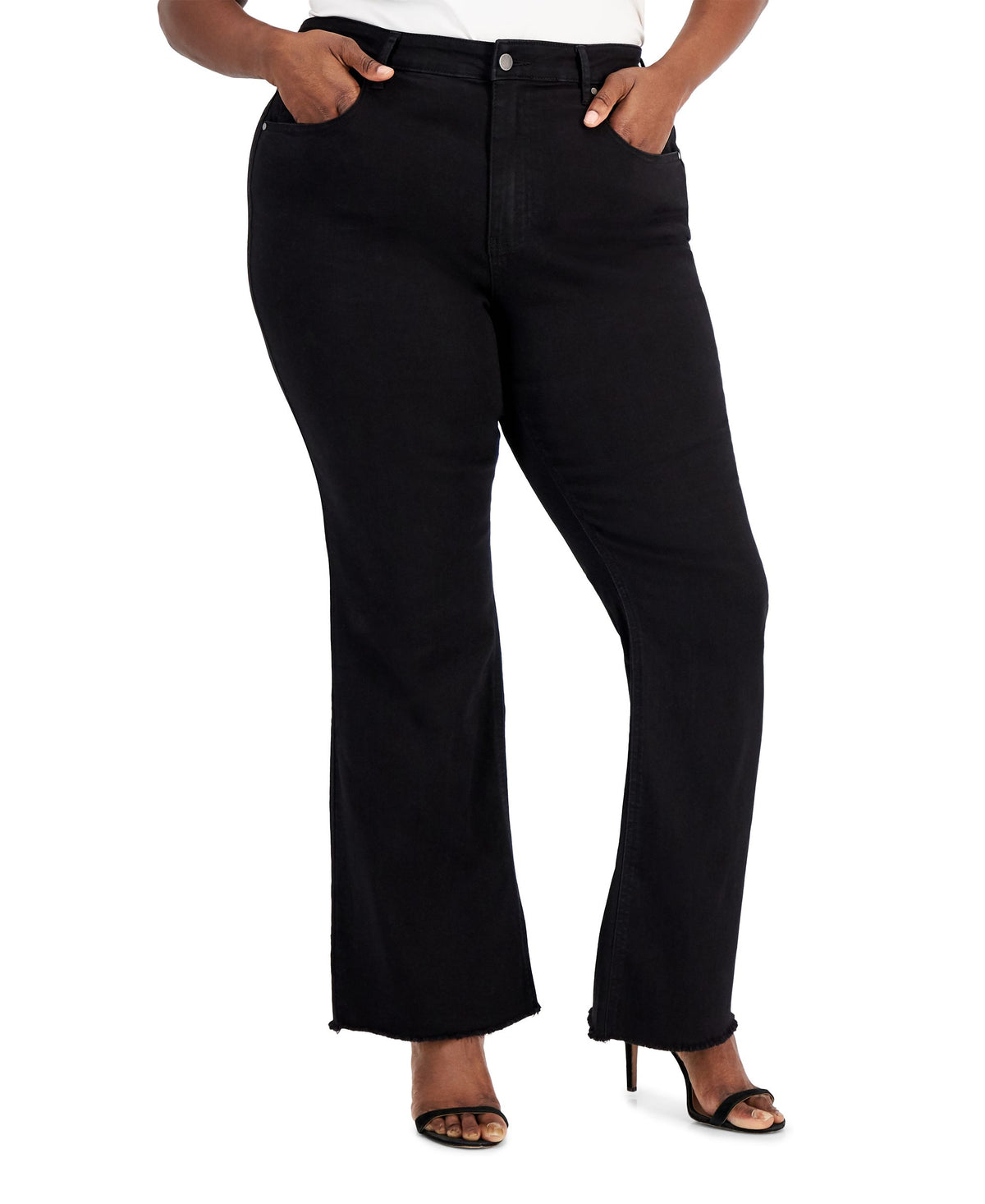 Tinseltown Trendy Plus Size High Rise Flared Leg Jeans