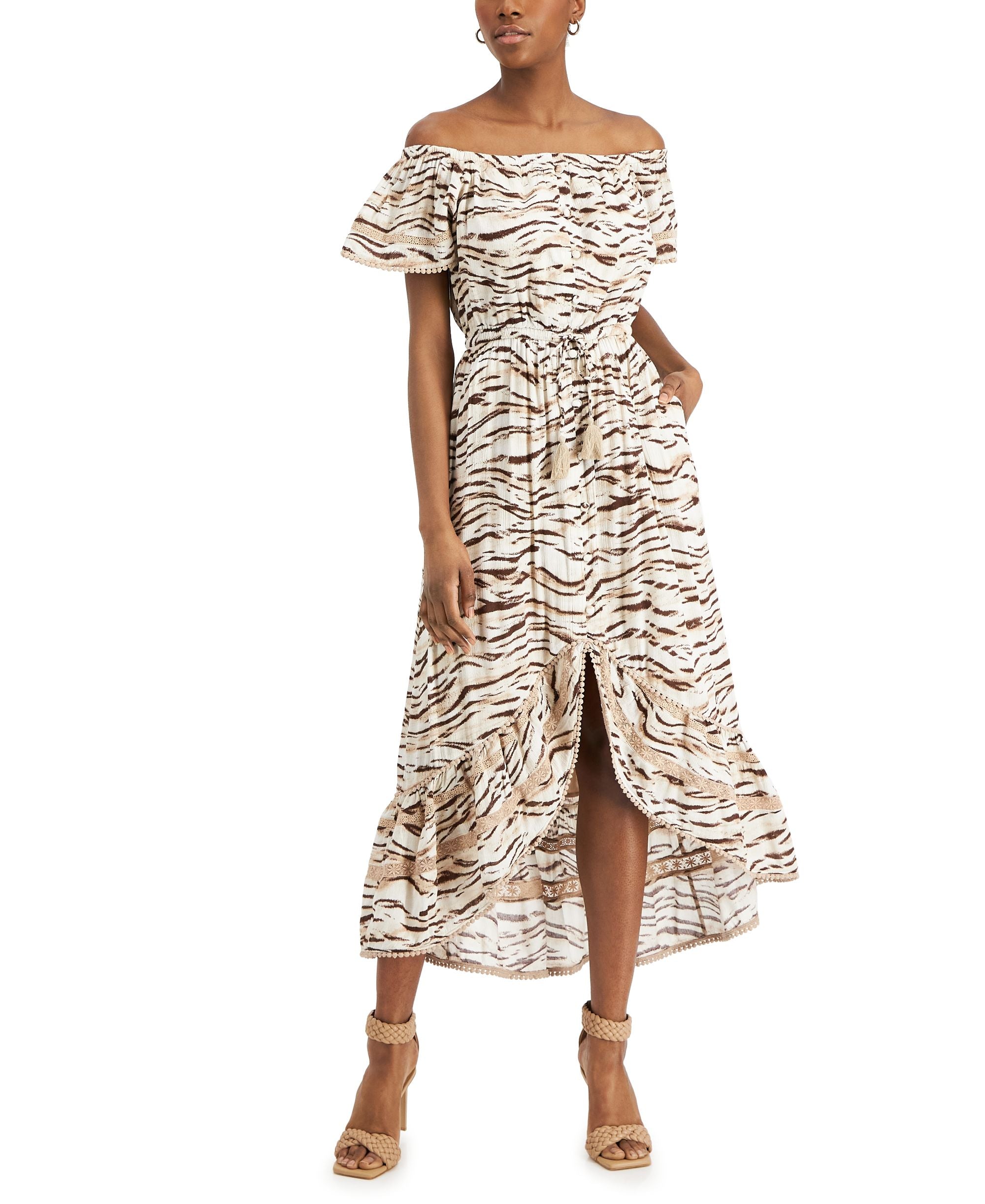 INC International Concepts Tiger Print Midi Dress