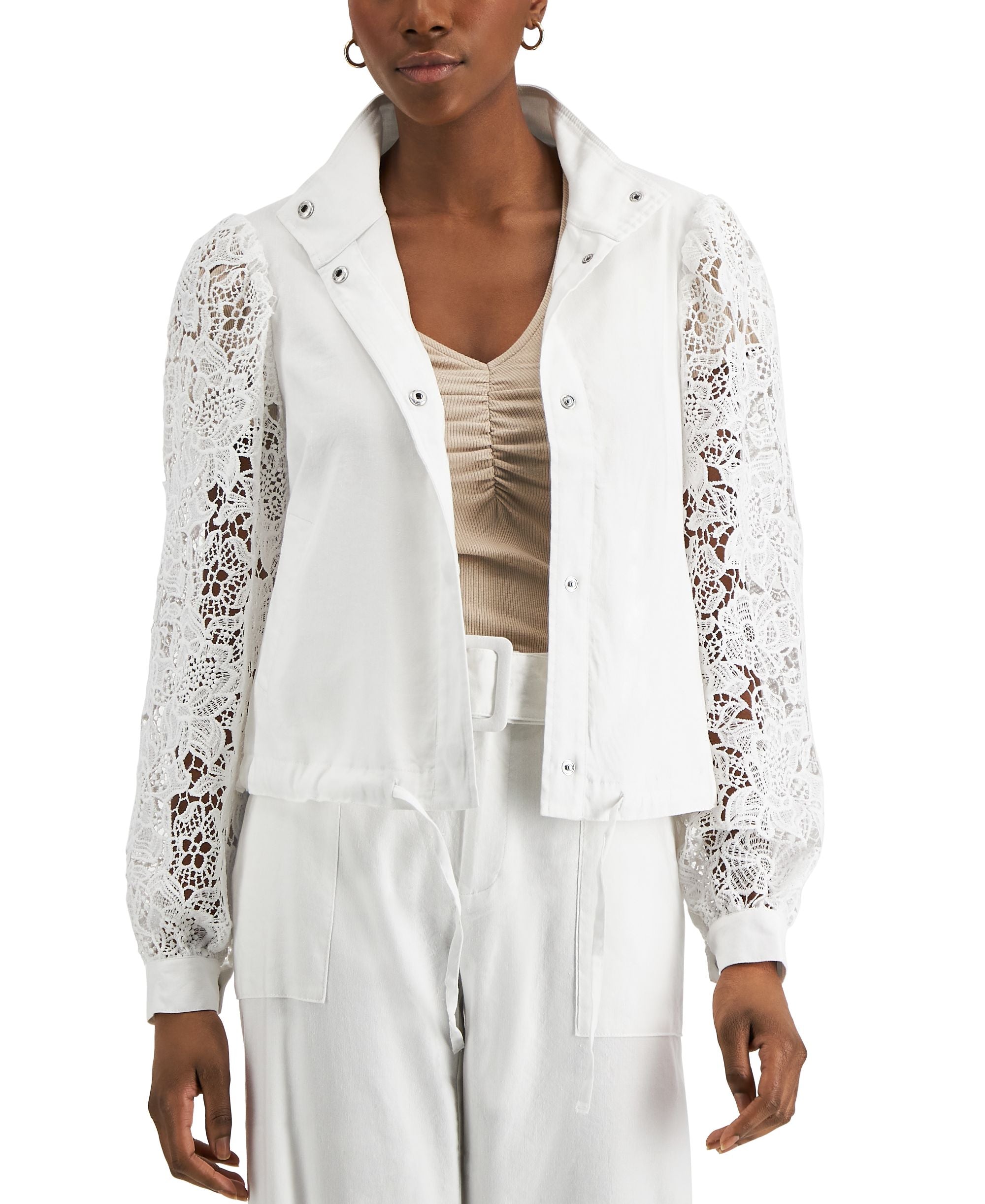 Women's Lace-Sleeve Jacket
