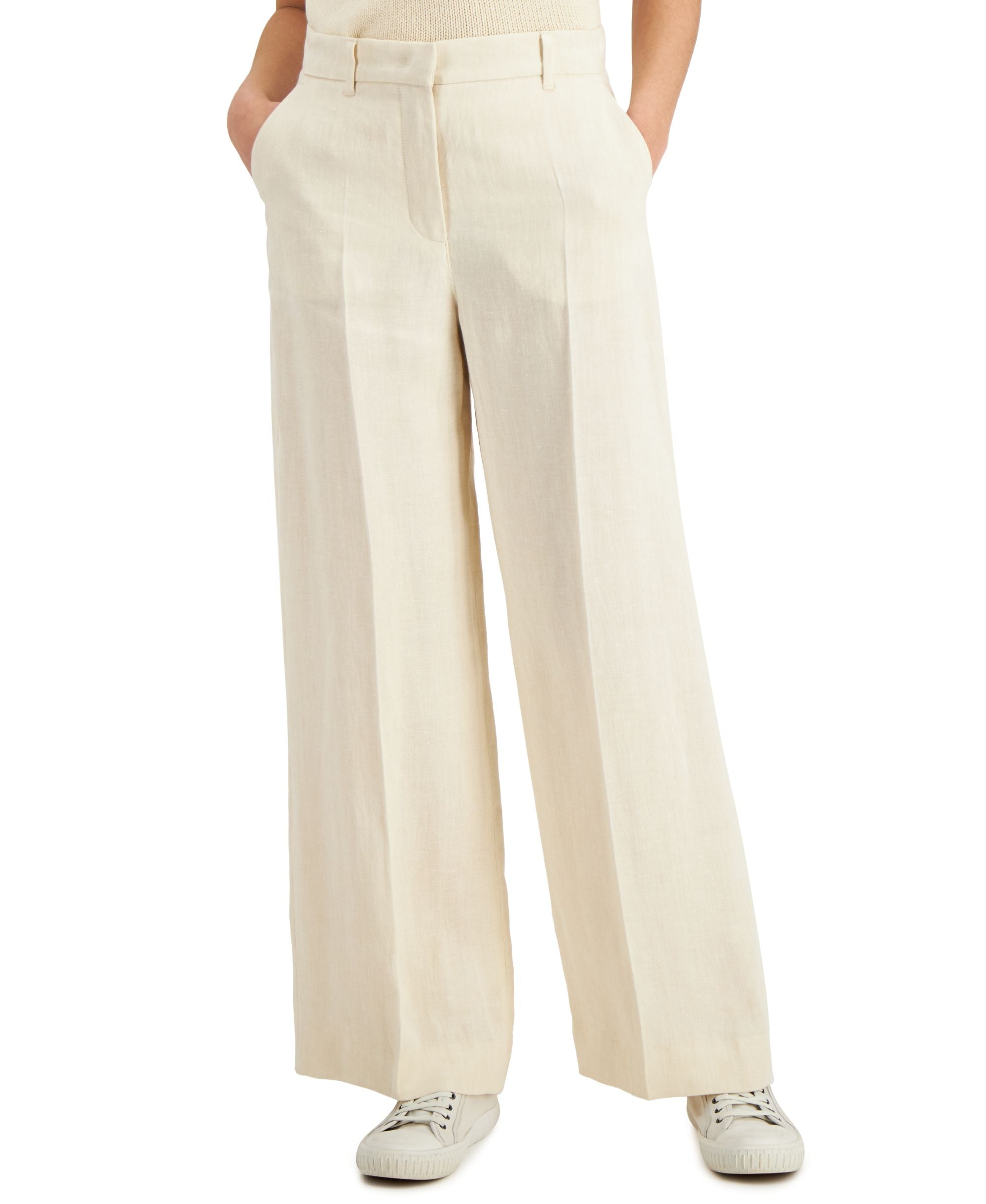 Weekend Max Mara Womens Andreis Linen Wide Leg Pants