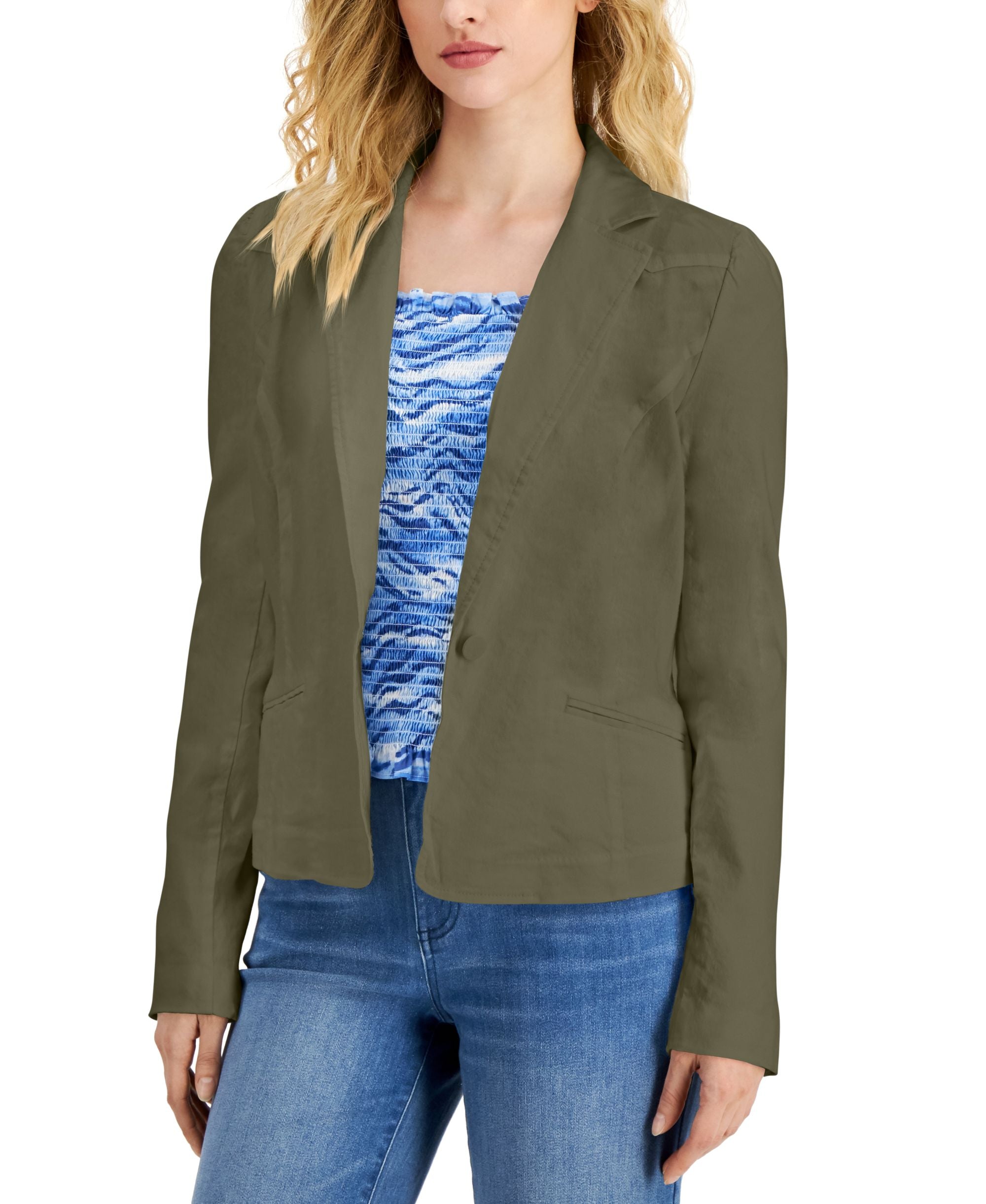 INC International Concepts Womens Puff Sleeve Jacket