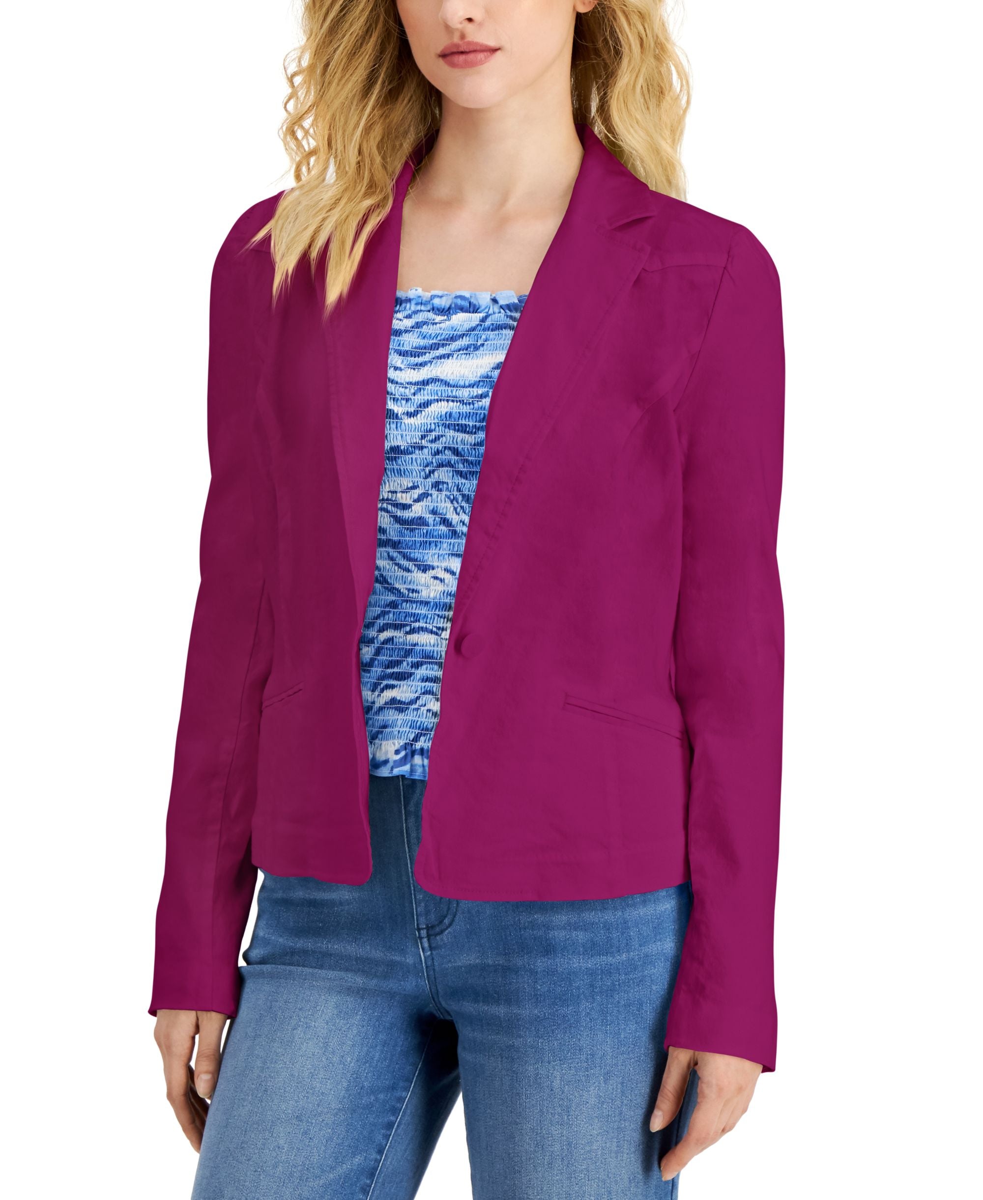 INC International Concepts Womens Puff Sleeve Jacket