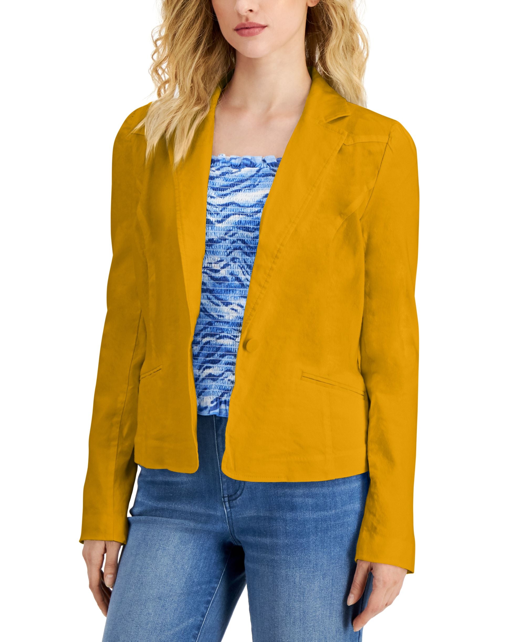 INC International Concepts Womens Puff Sleeve Jacket