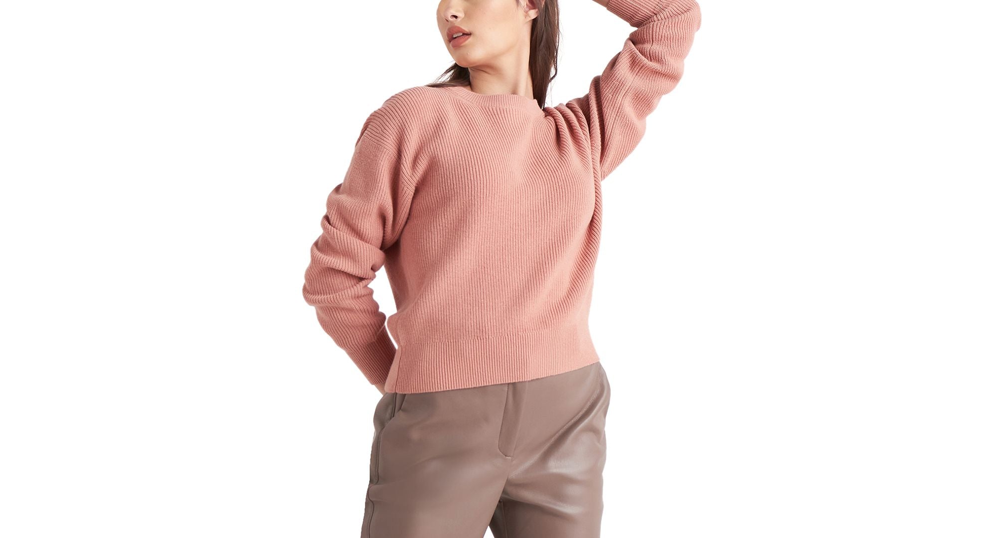 Black Tape Rib Knit Sweater