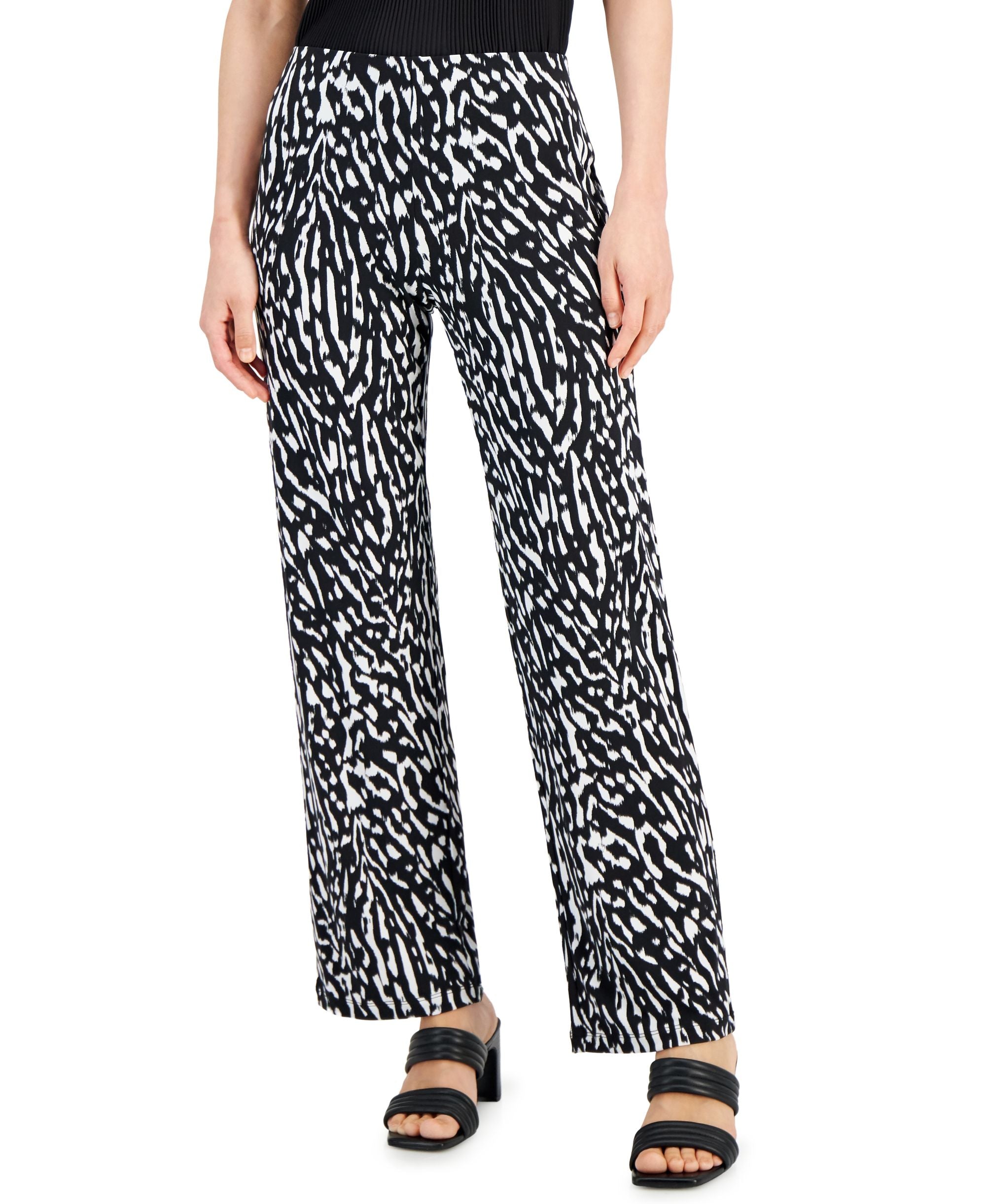Alfani Printed Wide Leg Pants