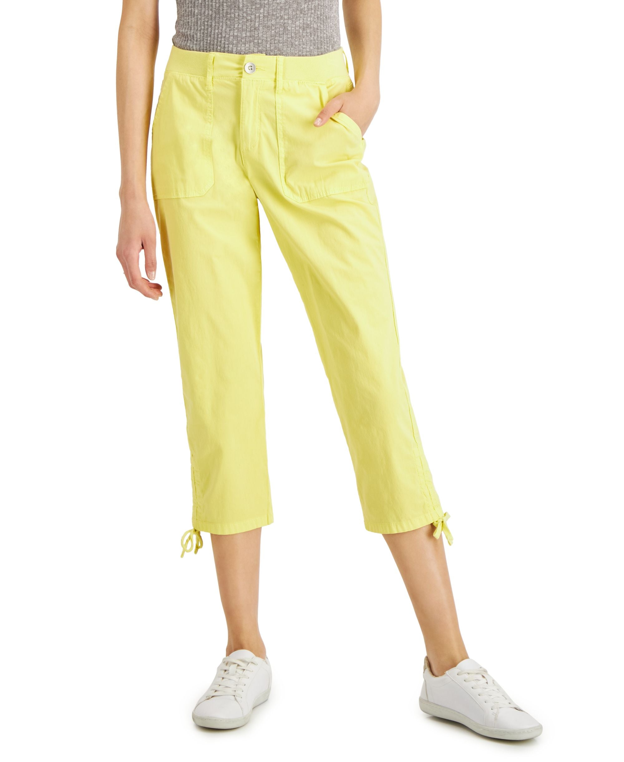 Style & Co Tie Hem Capri Pants