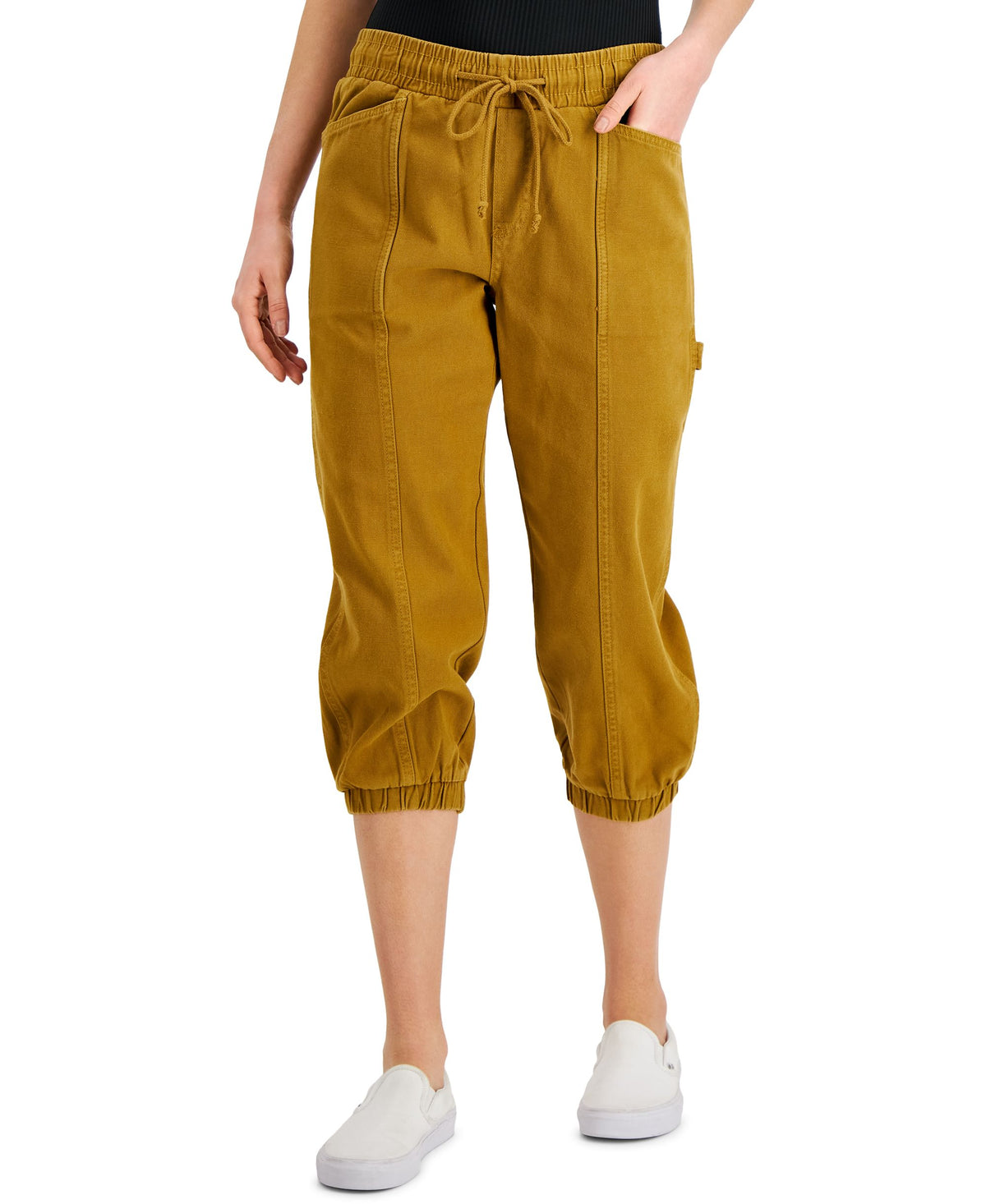 Style & Co Womens Twill Cropped Utility Pants