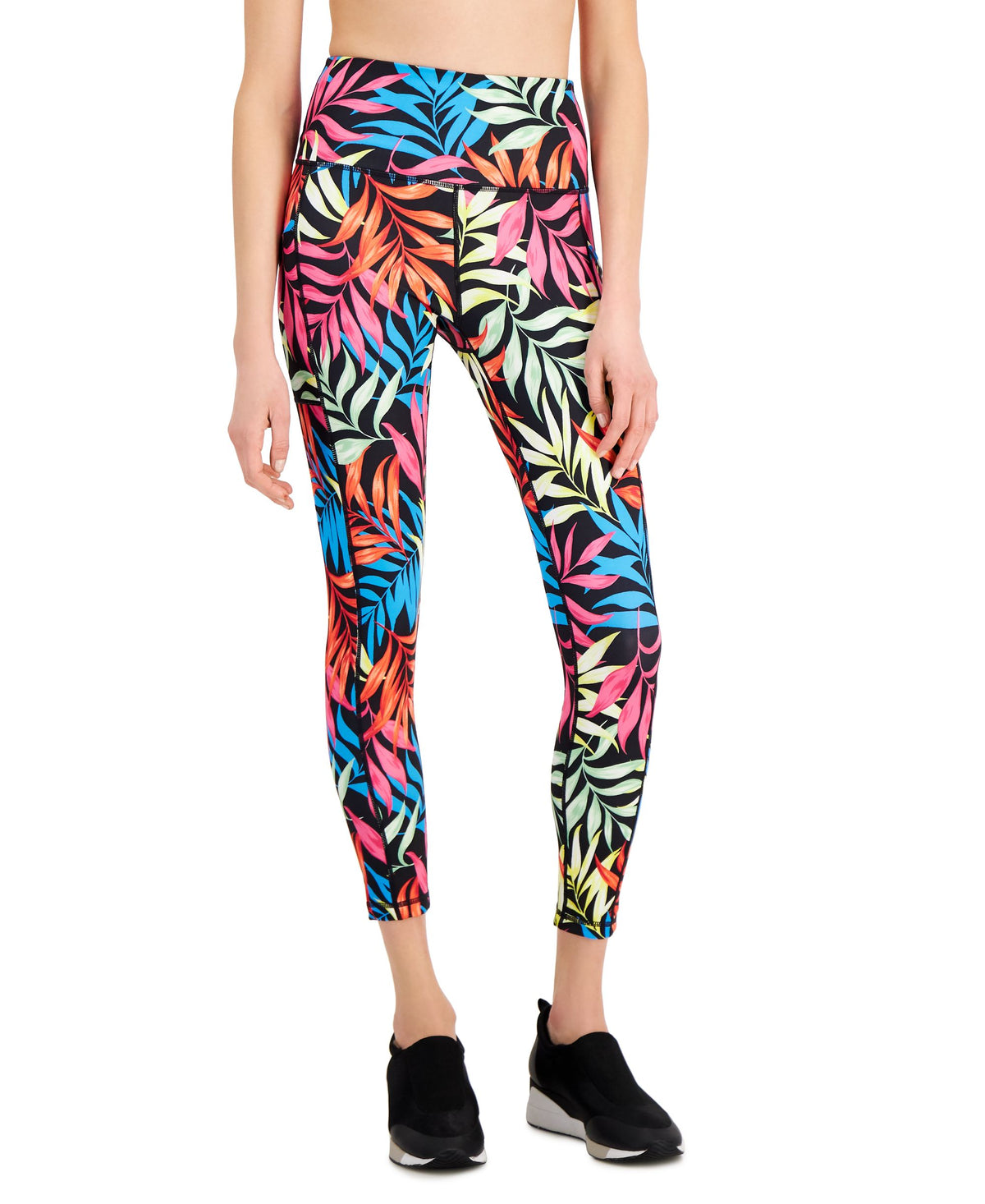 ID Ideology Womens Petite Fern Side Pocket 7/8 Leggings