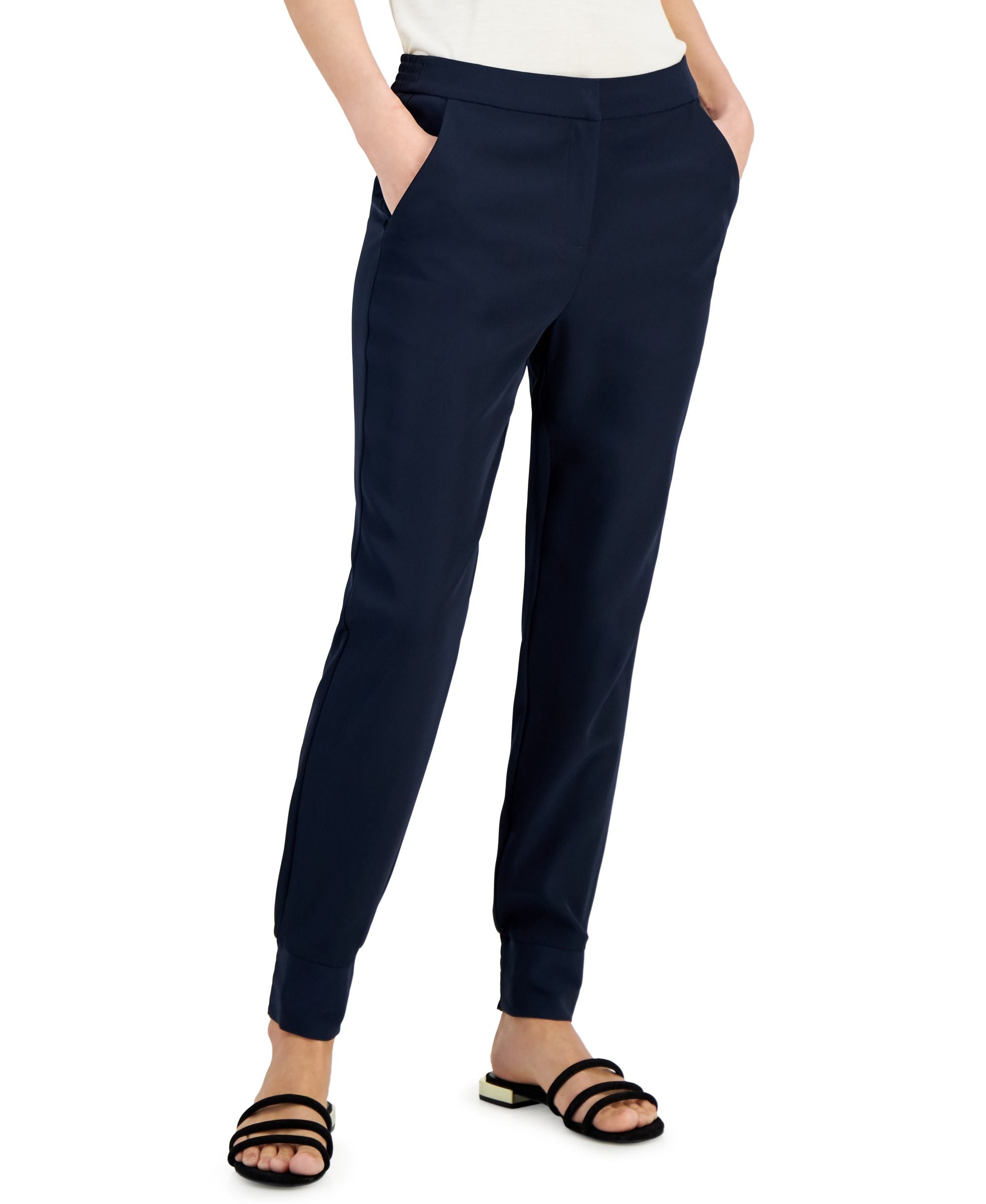 Alfani Womens Zip Jogger Pants