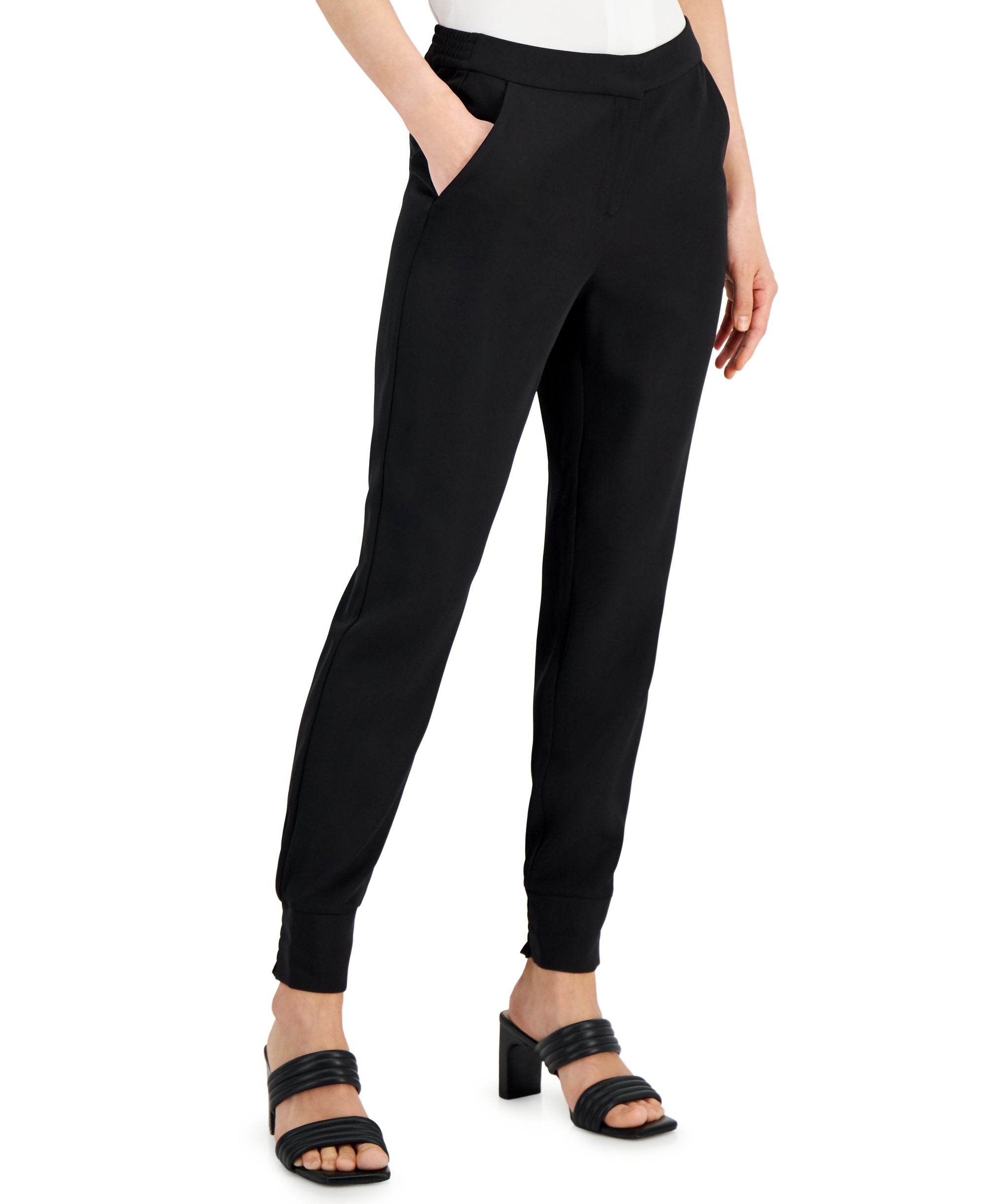 Alfani Womens Zip Jogger Pants