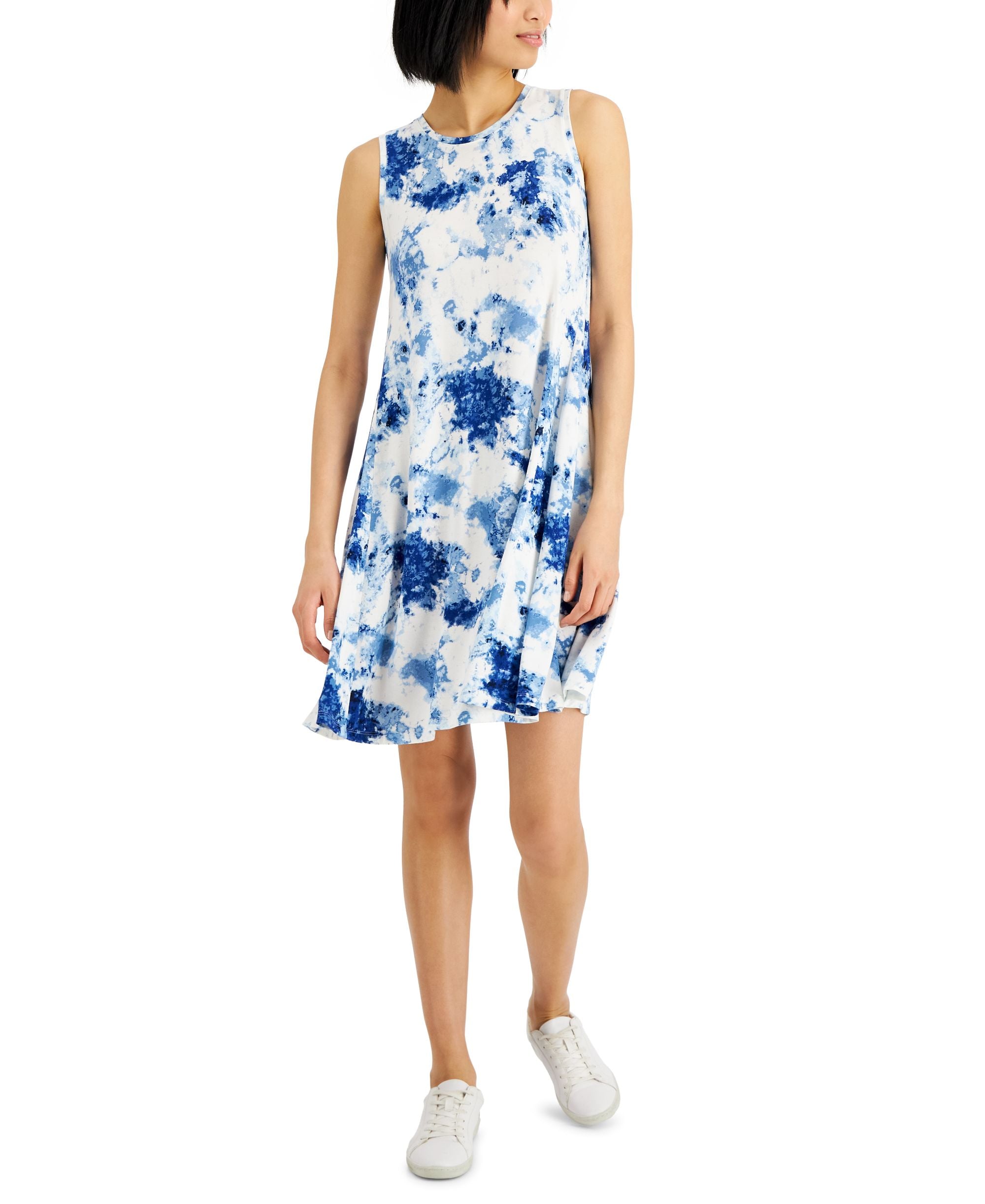 Style & Co Womens Tie Dyed Flip Flop Dress