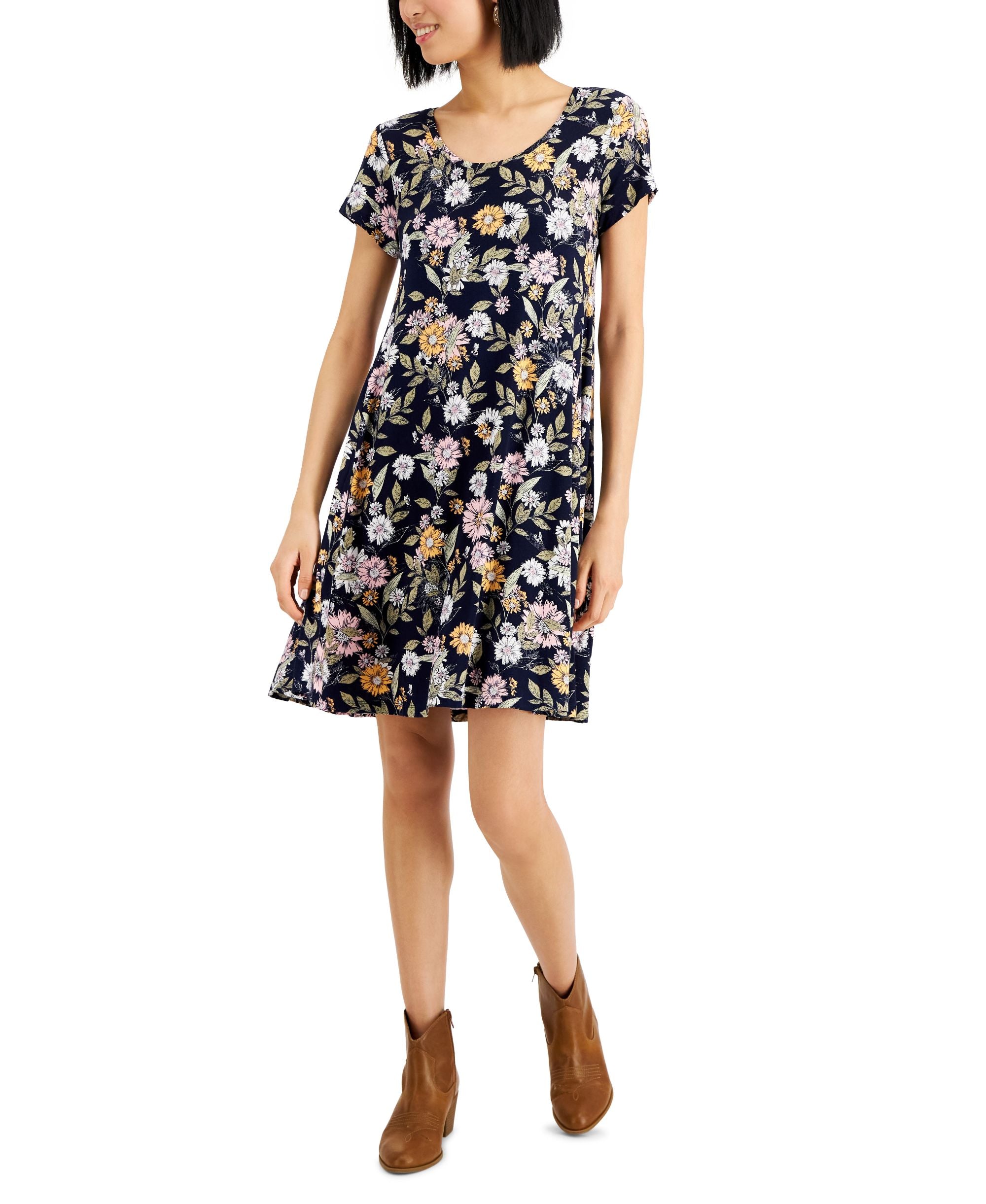 Style & Co Floral Print Flip Flop Dress