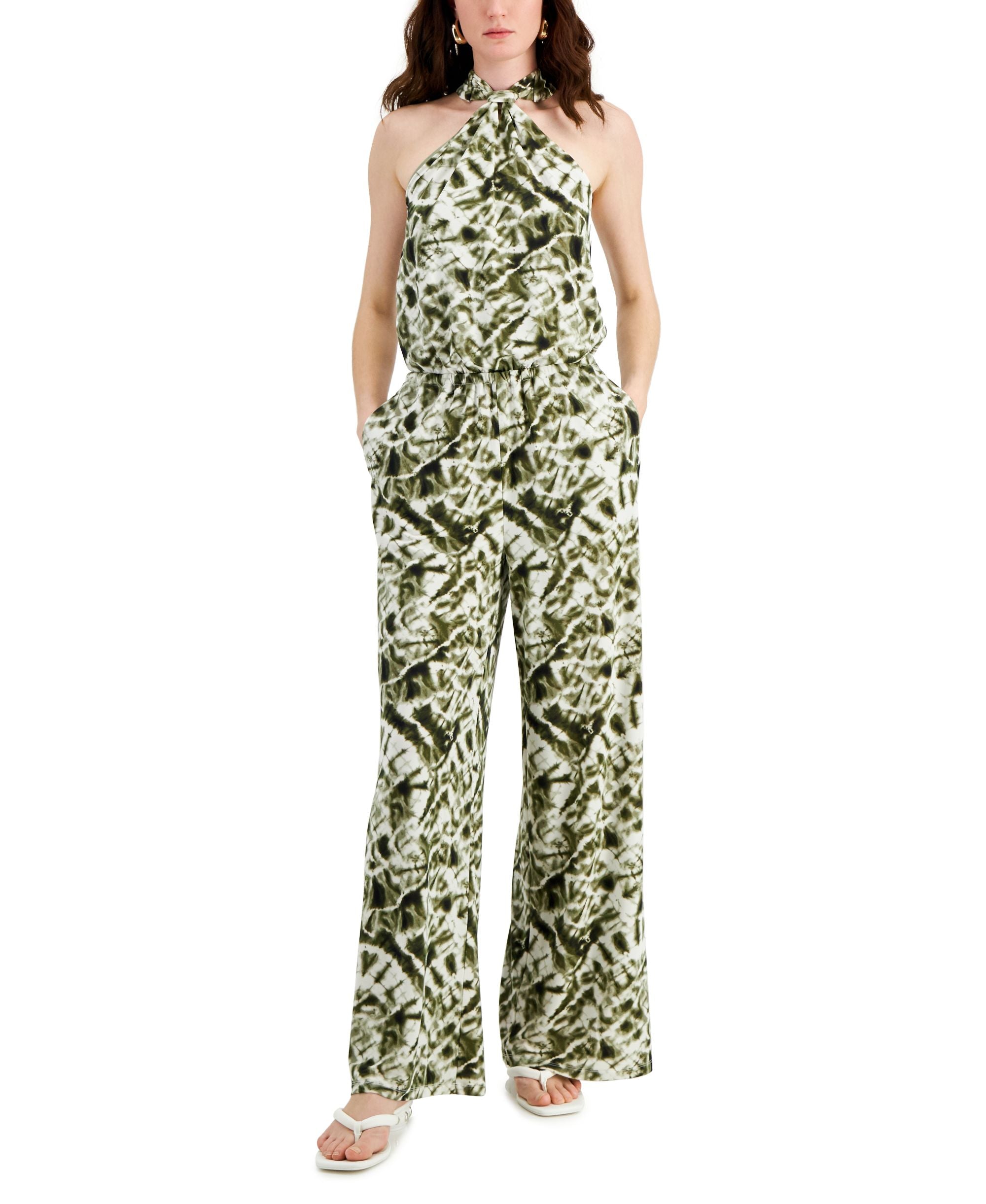 Inc International Concepts Womens Tie-Dyed Jumpsuit
