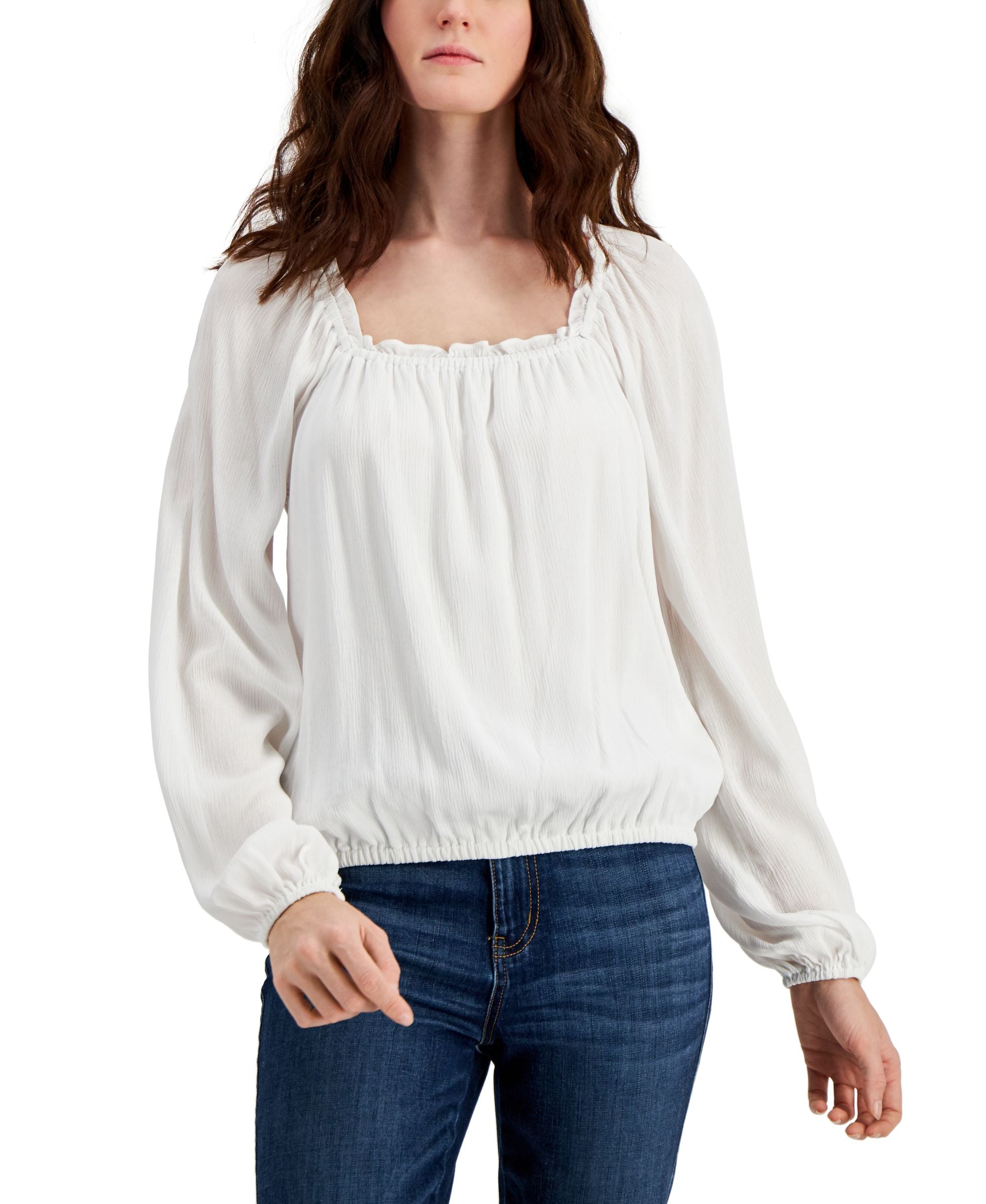INC International Concepts Womens Square Neck Top