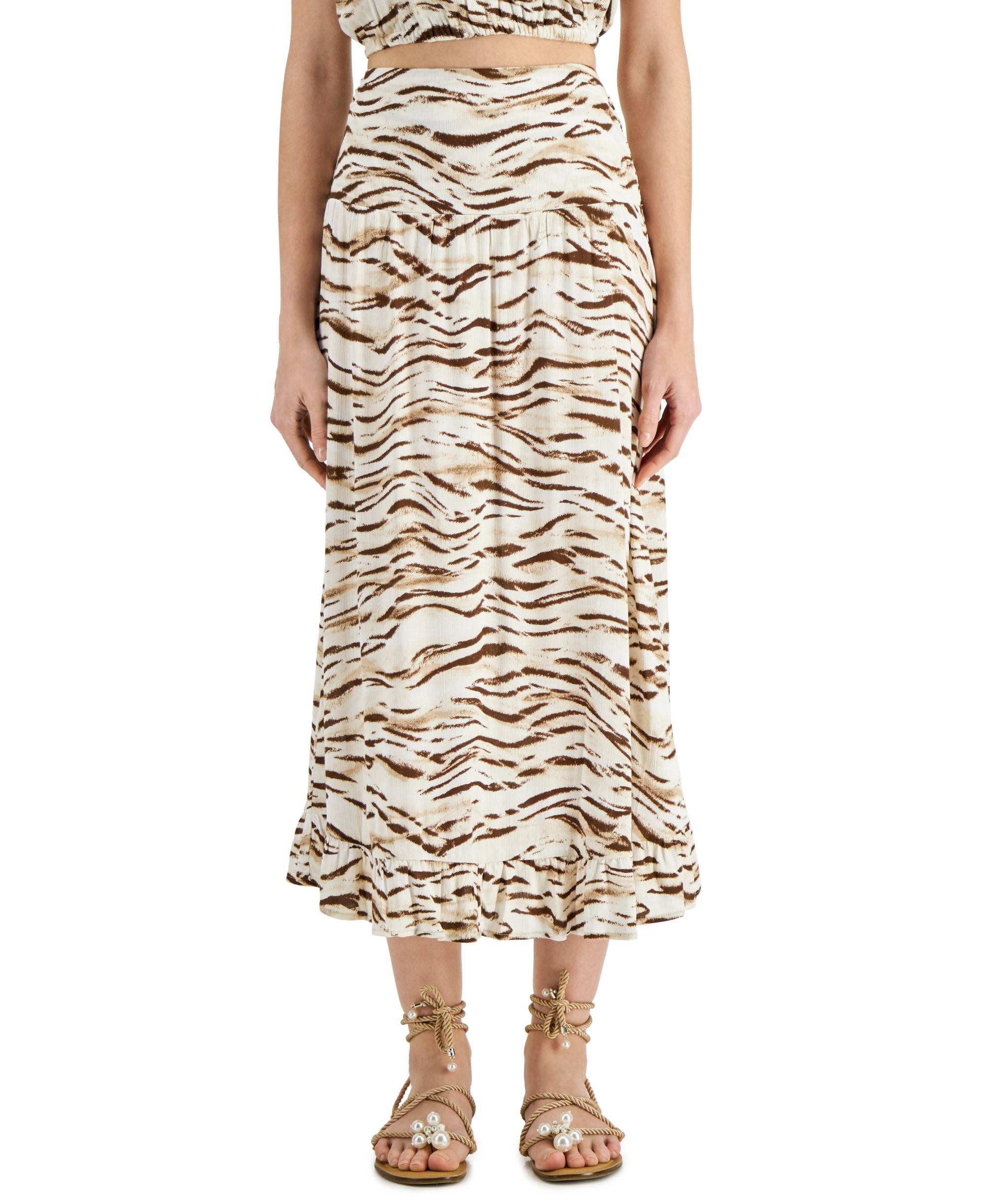 INC International Concepts Womens Printed Midi Skirt