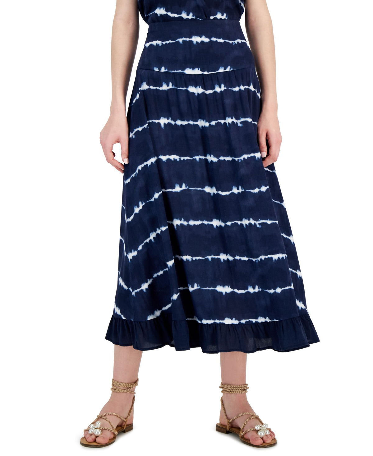 INC International Concepts Womens Tie Dye Stripe Skirt