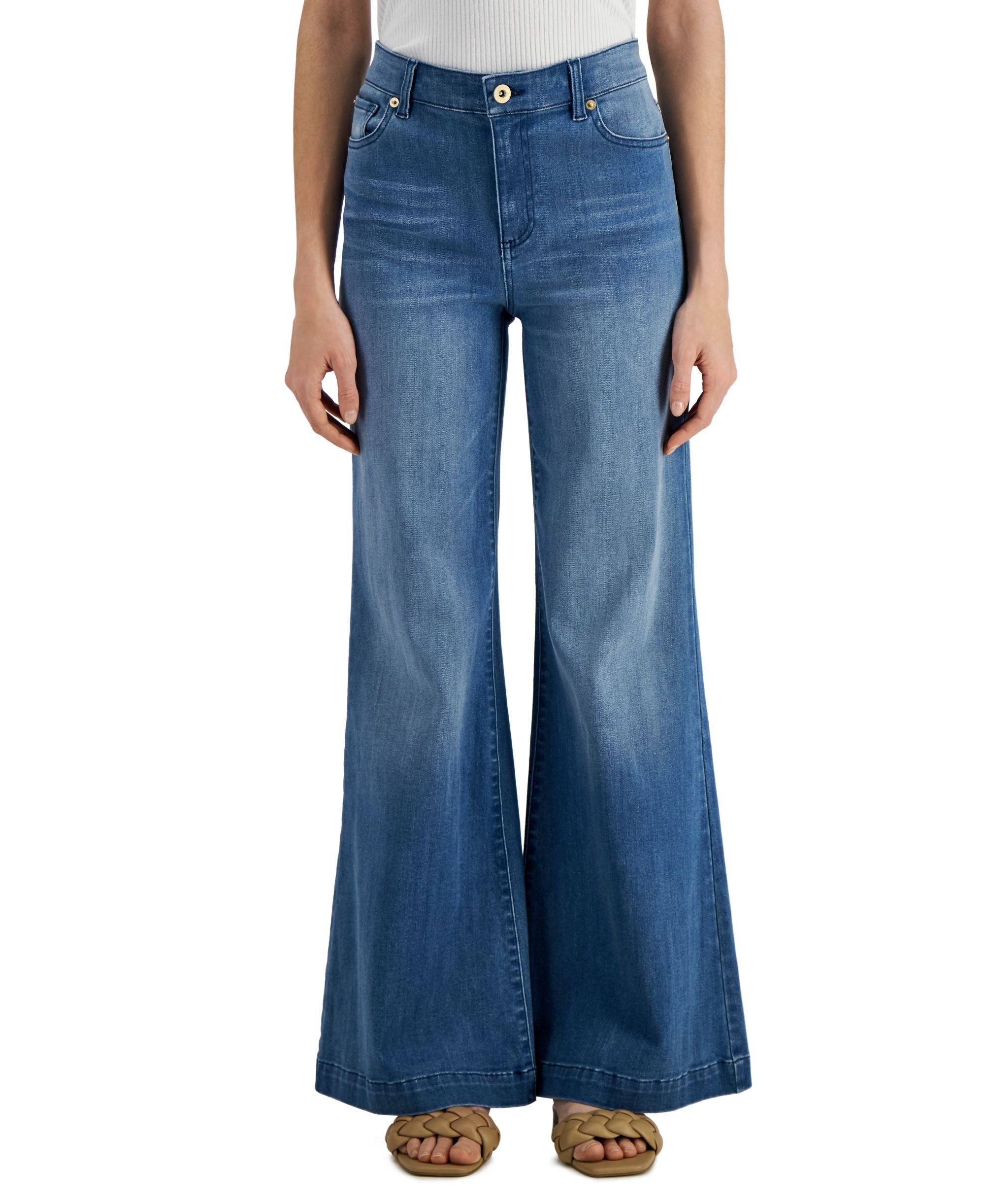 INC International Concepts Womens High Rise Wide Leg Jean